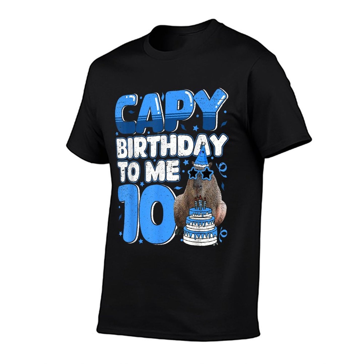 10 Years Capy Birthday to Me Capybara 10th Birthday Cotton T-Shirt