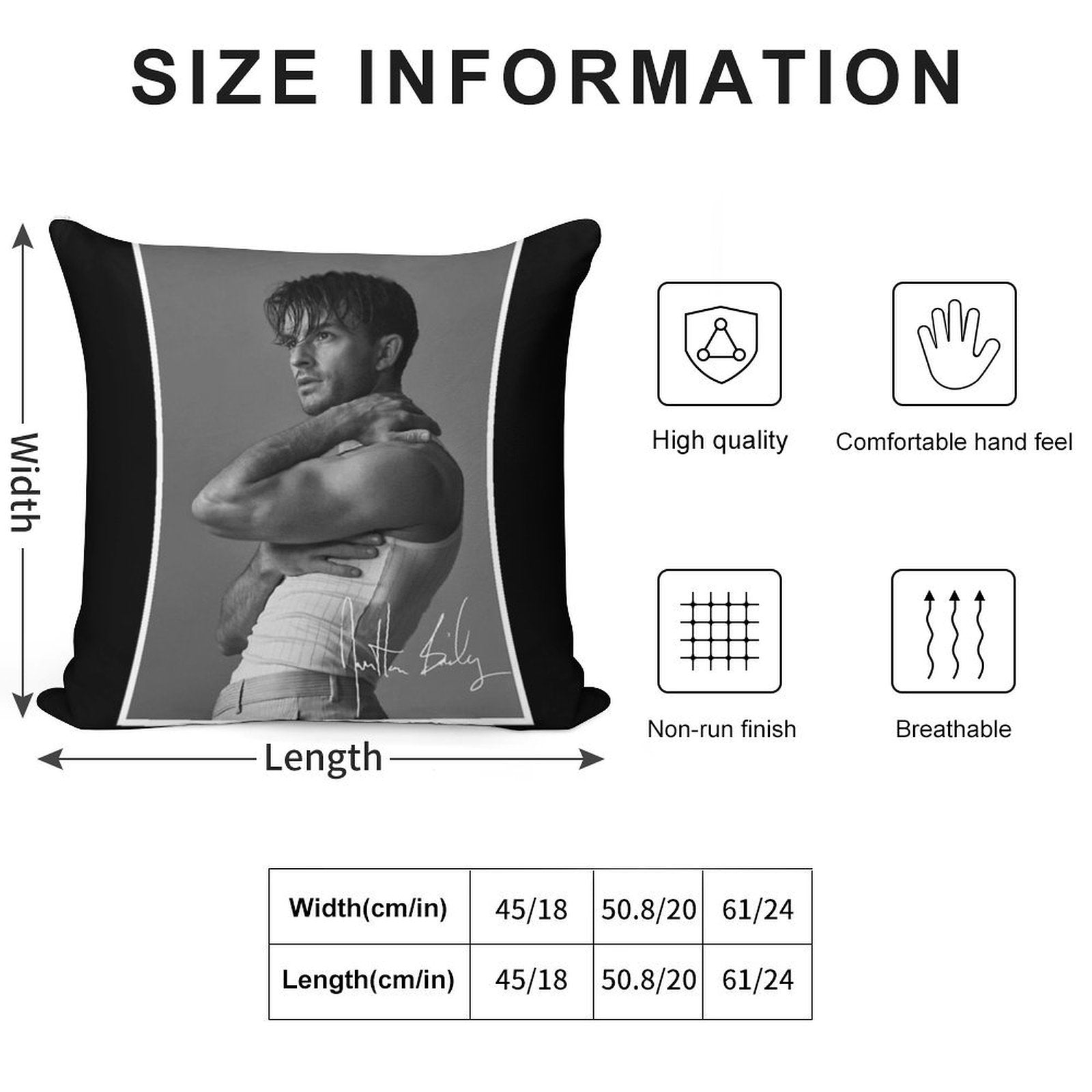 Jonathan Bailey Soft Style Accent Throw Pillow