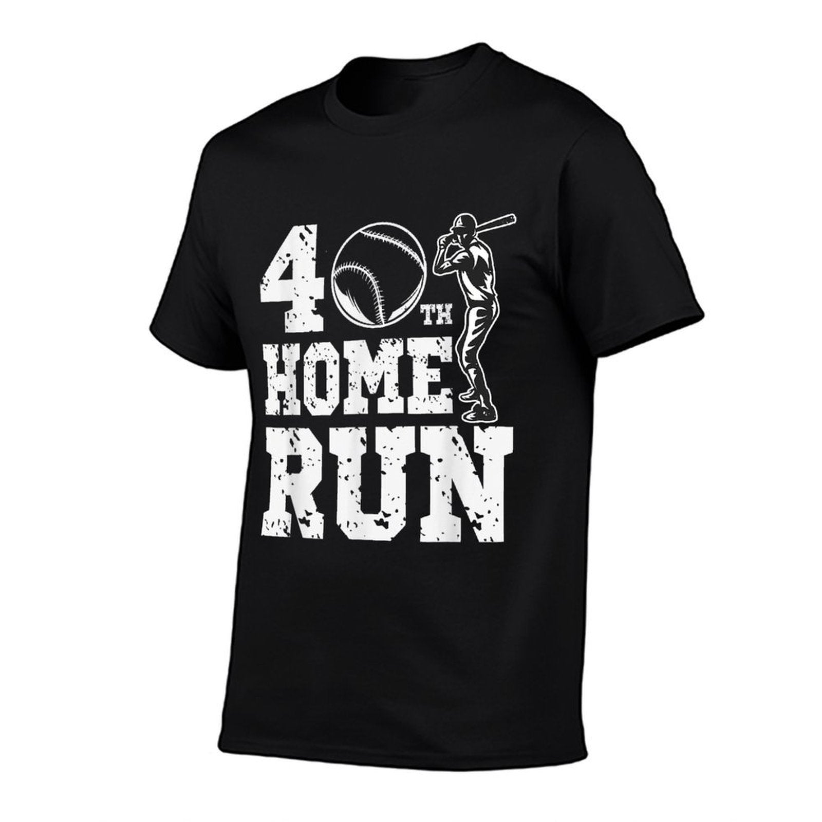 Funny Baseball 40th Home Run 40 Year Old 40th Birthday  Easy-care T-Shirt