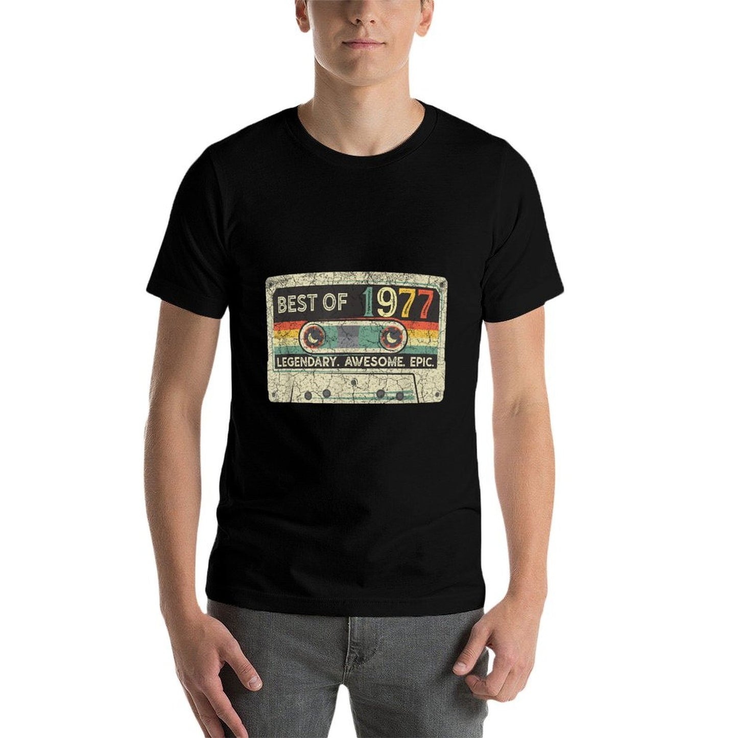 Vintage 1977 Limited Edition Cassette Tape 45th Birthday Wrinkle-resistant T-Shirt
