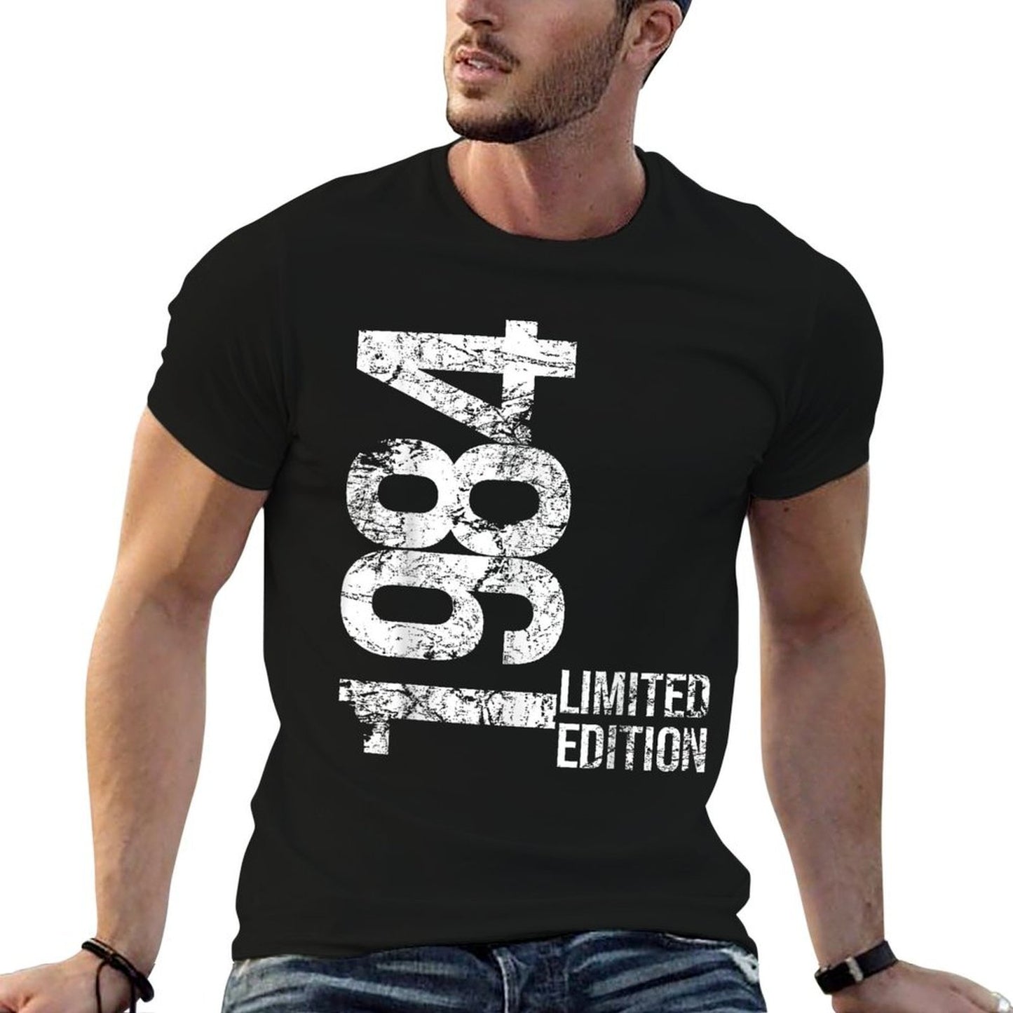 41st Birthday 41 Years Old Man Woman Vintage 1984  Oversized Silhouette T-Shirt
