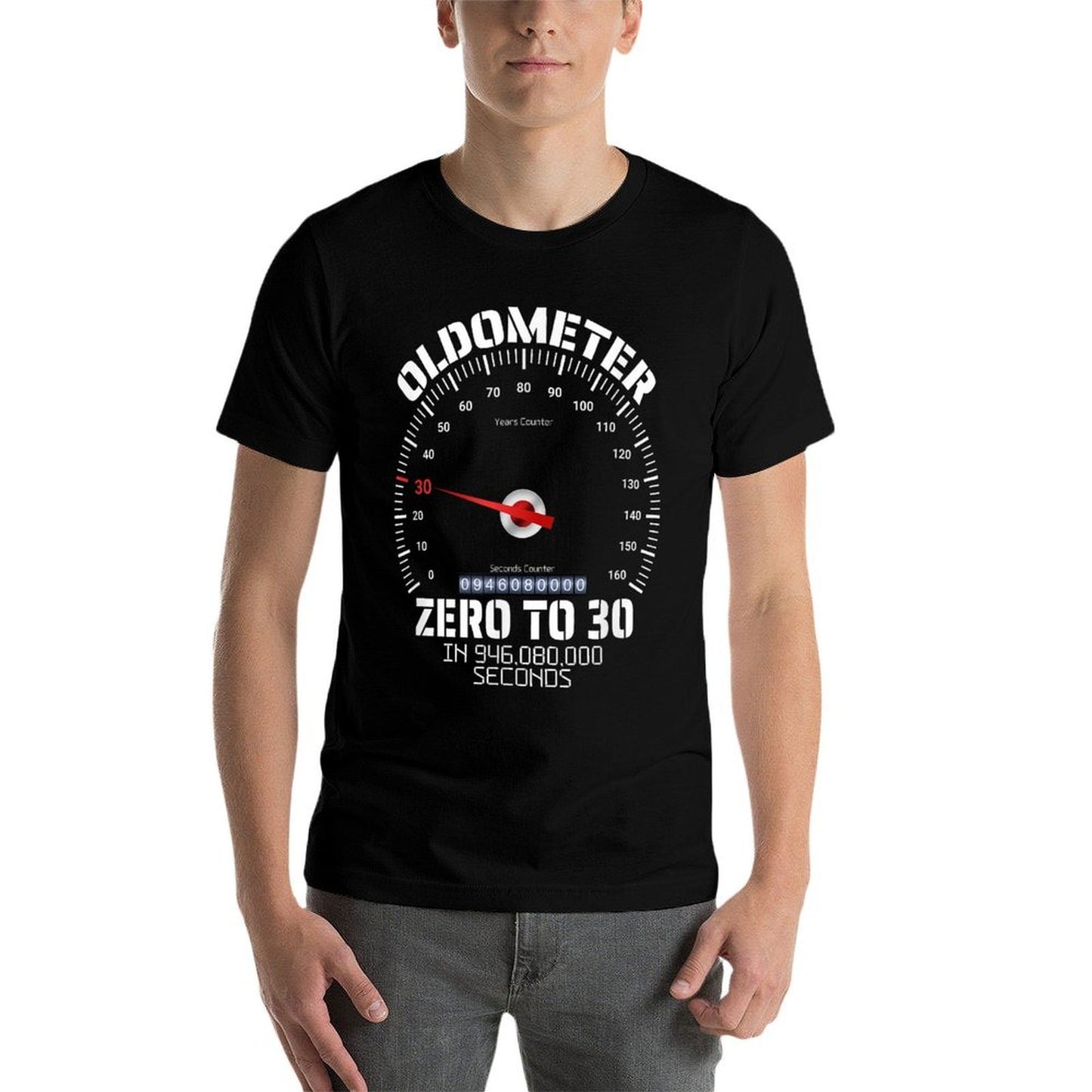 30th Birthday Oldometer Zero To 30 Years Funny 30th Birthday Comfortable T-Shirt