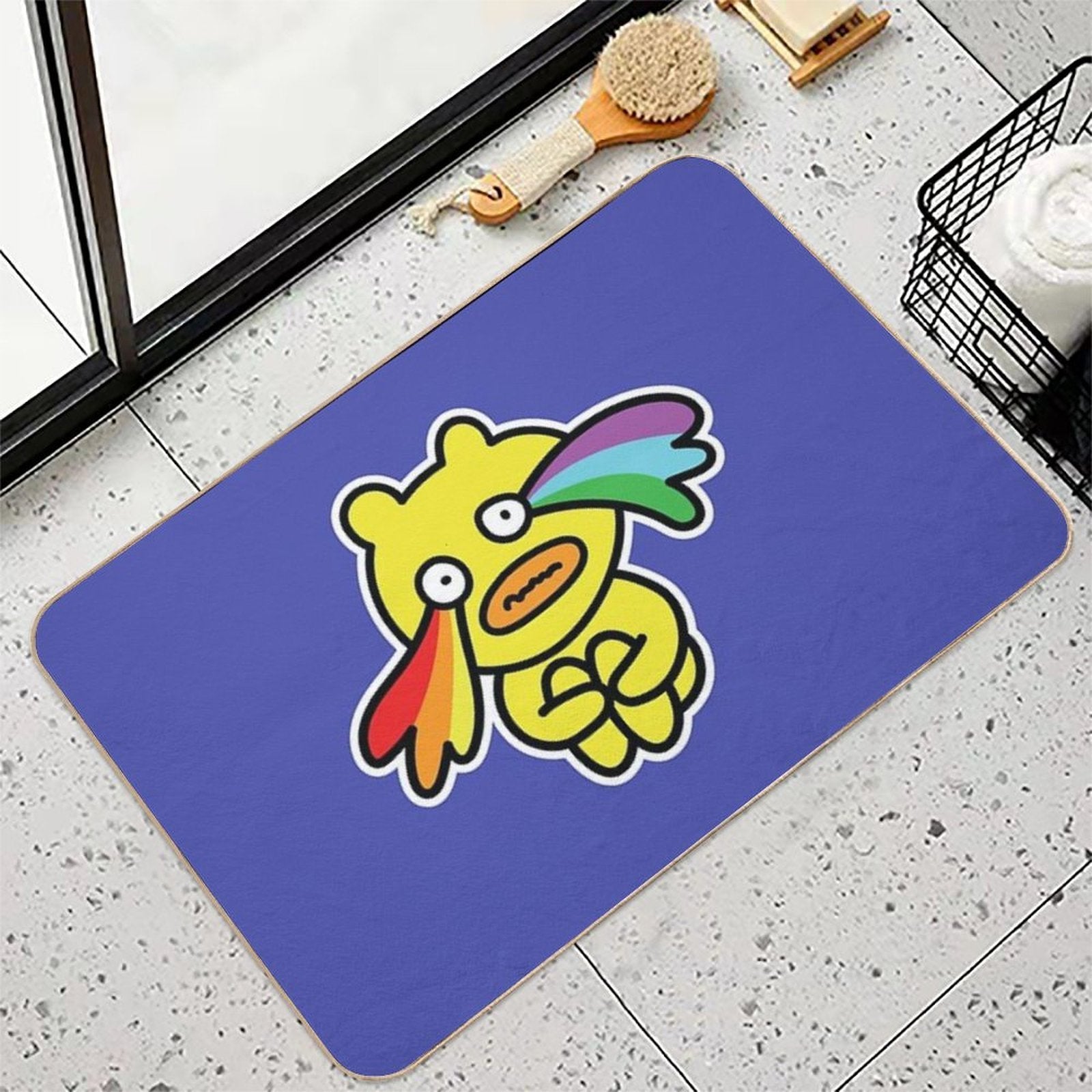 Origom The Playful Duck-Bear No. 8  Easy To Clean Bath Mat