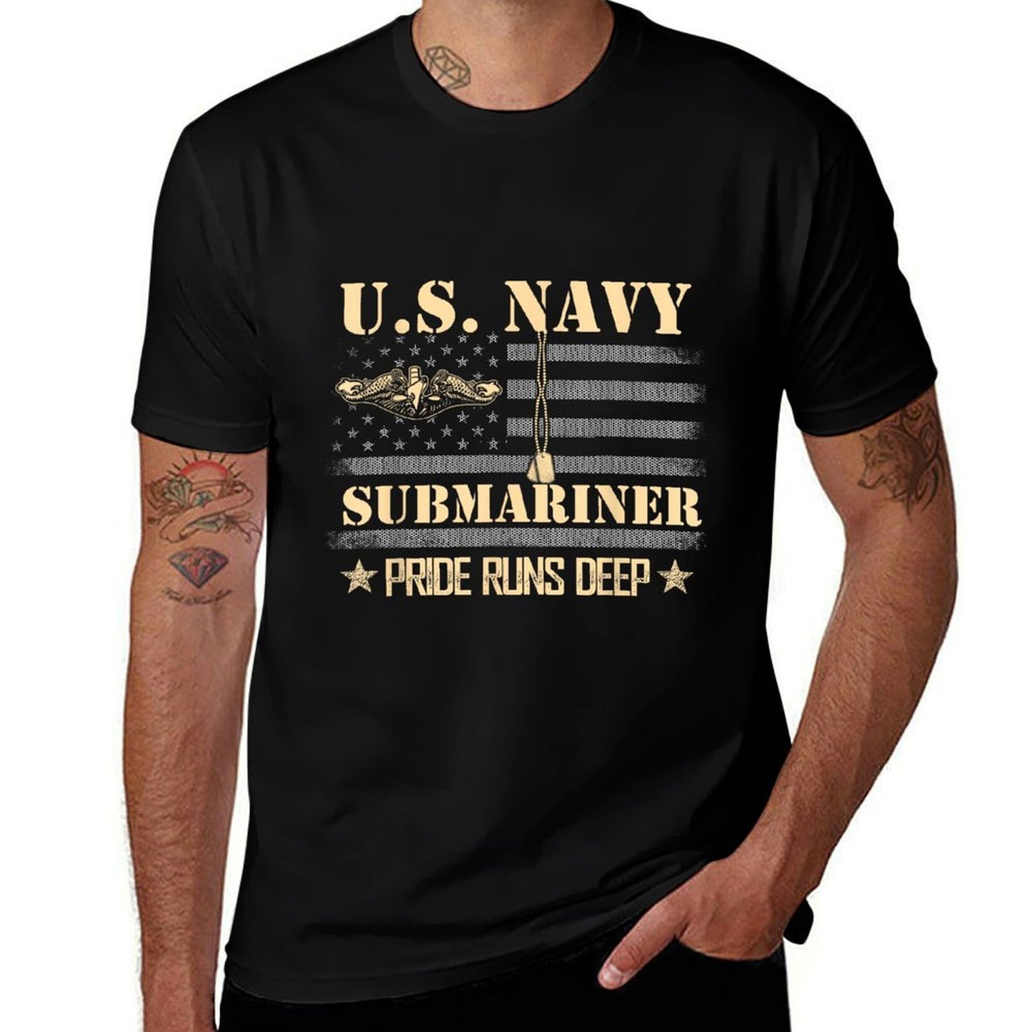 U.S Submarines Veteran Service Military Patriotic Soft T-Shirt