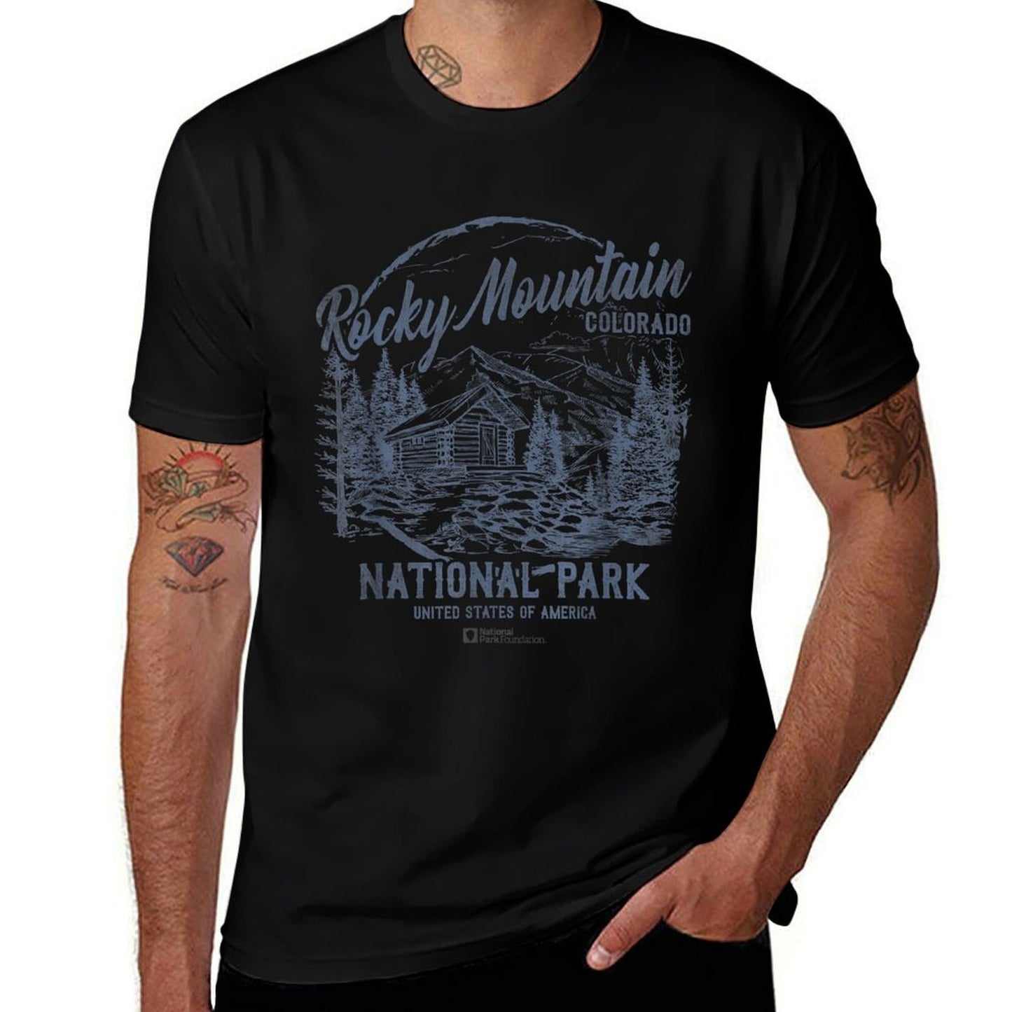 Rocky Mountain National Park Vintage Trendy Pattern T-Shirt