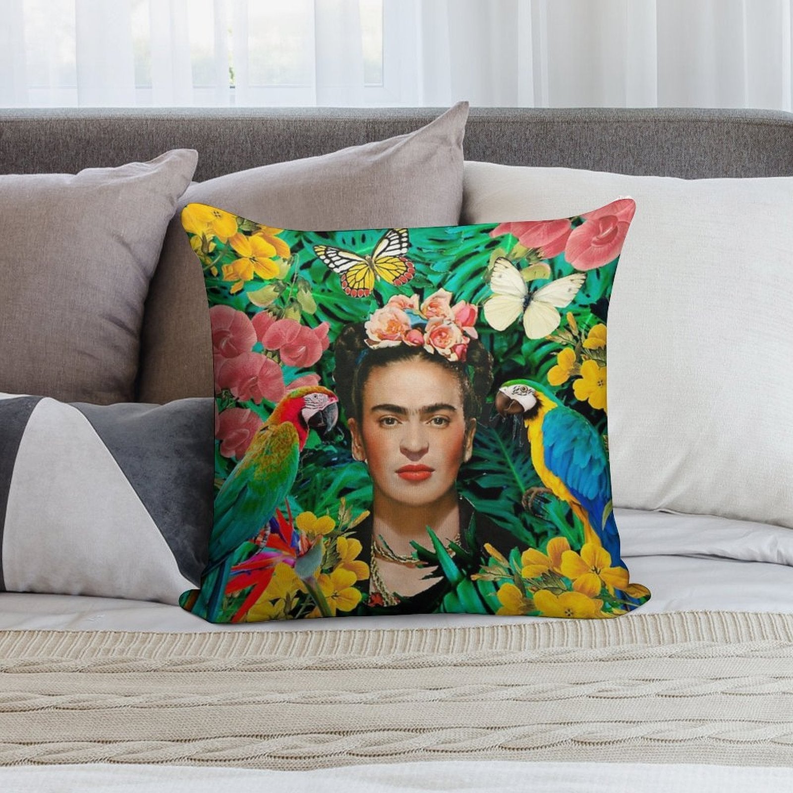 Frida Kahlo Into The Wild Soft High-Density Material Throw Pillow