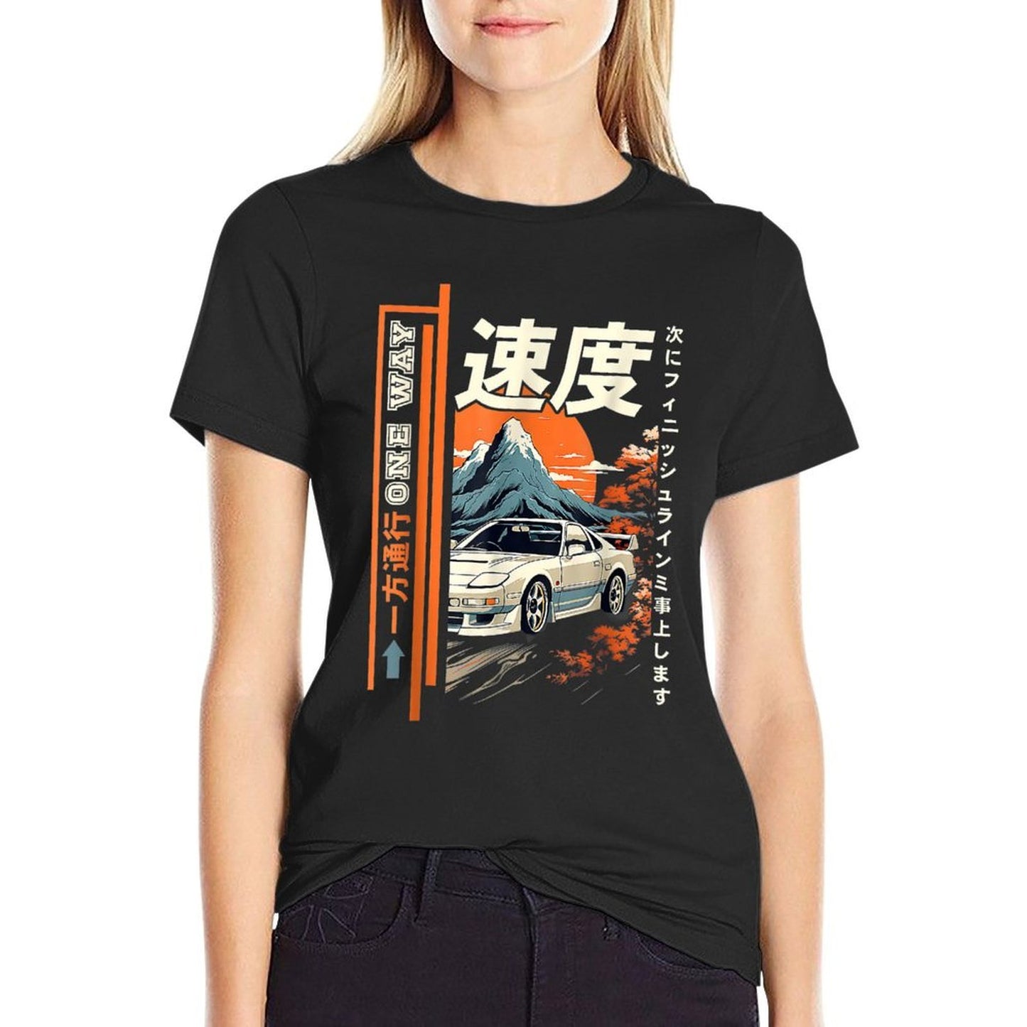 Retro Vintage Japanese JDM Ride Legendary Race Car Graphic Trendy Pattern T-Shirt