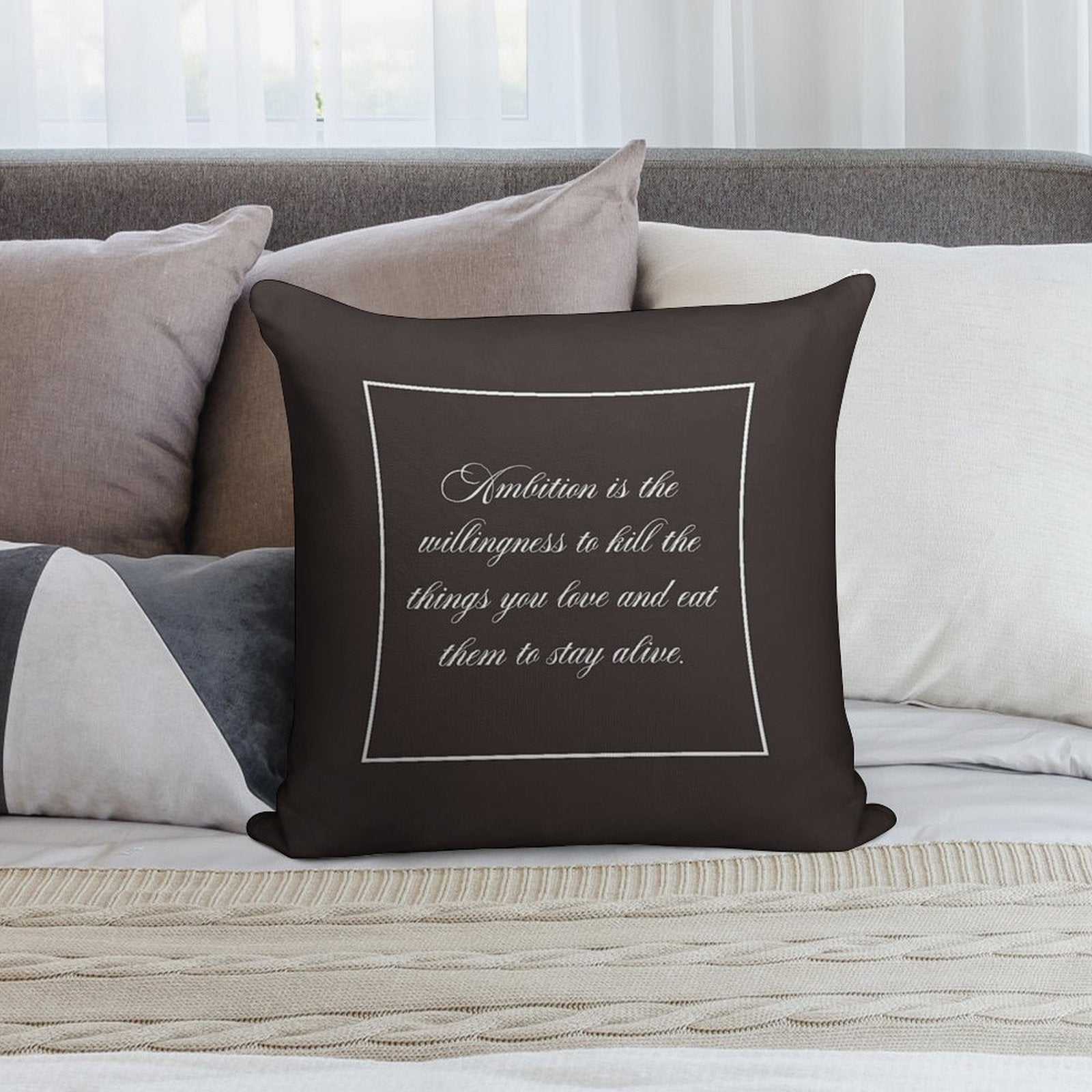 Ambition Is The Willingness Soft Fade-Resistant Throw Pillow