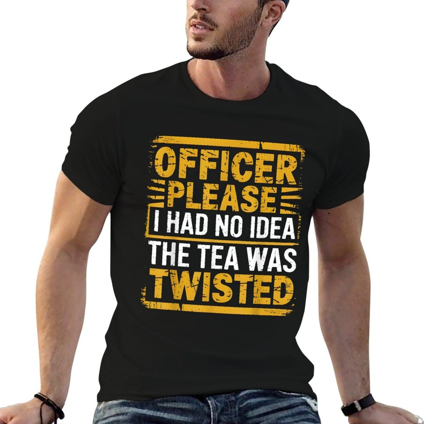 Retro Officer Please I Had No Idea The Tea Was Twisted Funny  Relaxed-fit T-Shirt