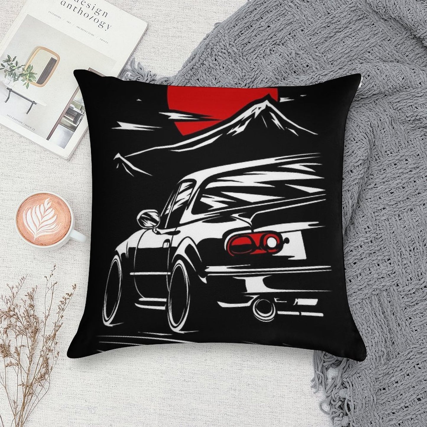 Mazda MX-5 Miata Soft High-Density Material Throw Pillow