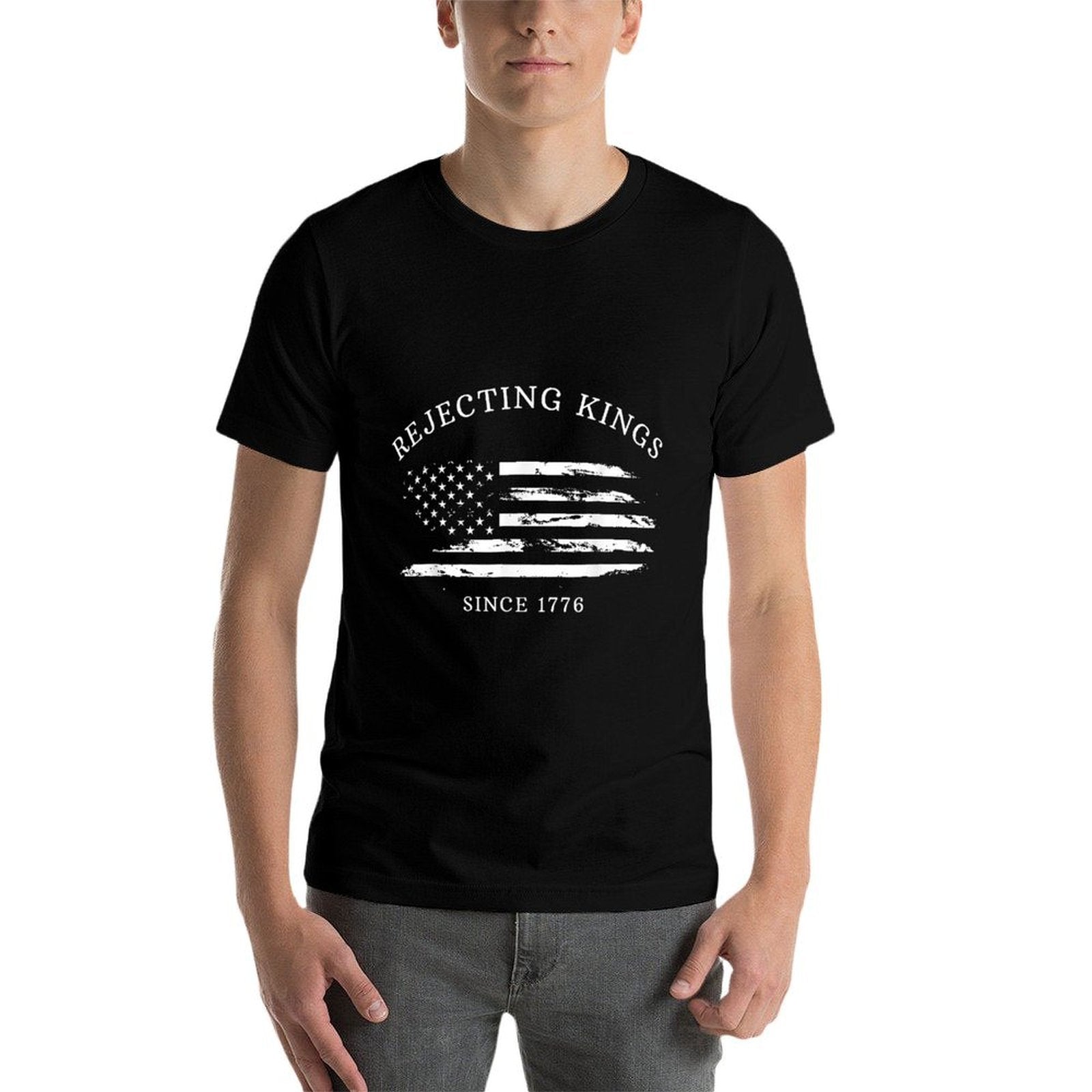Rejecting Kings Since 1776 No Kings 4th of July  Wrinkle-resistant T-Shirt