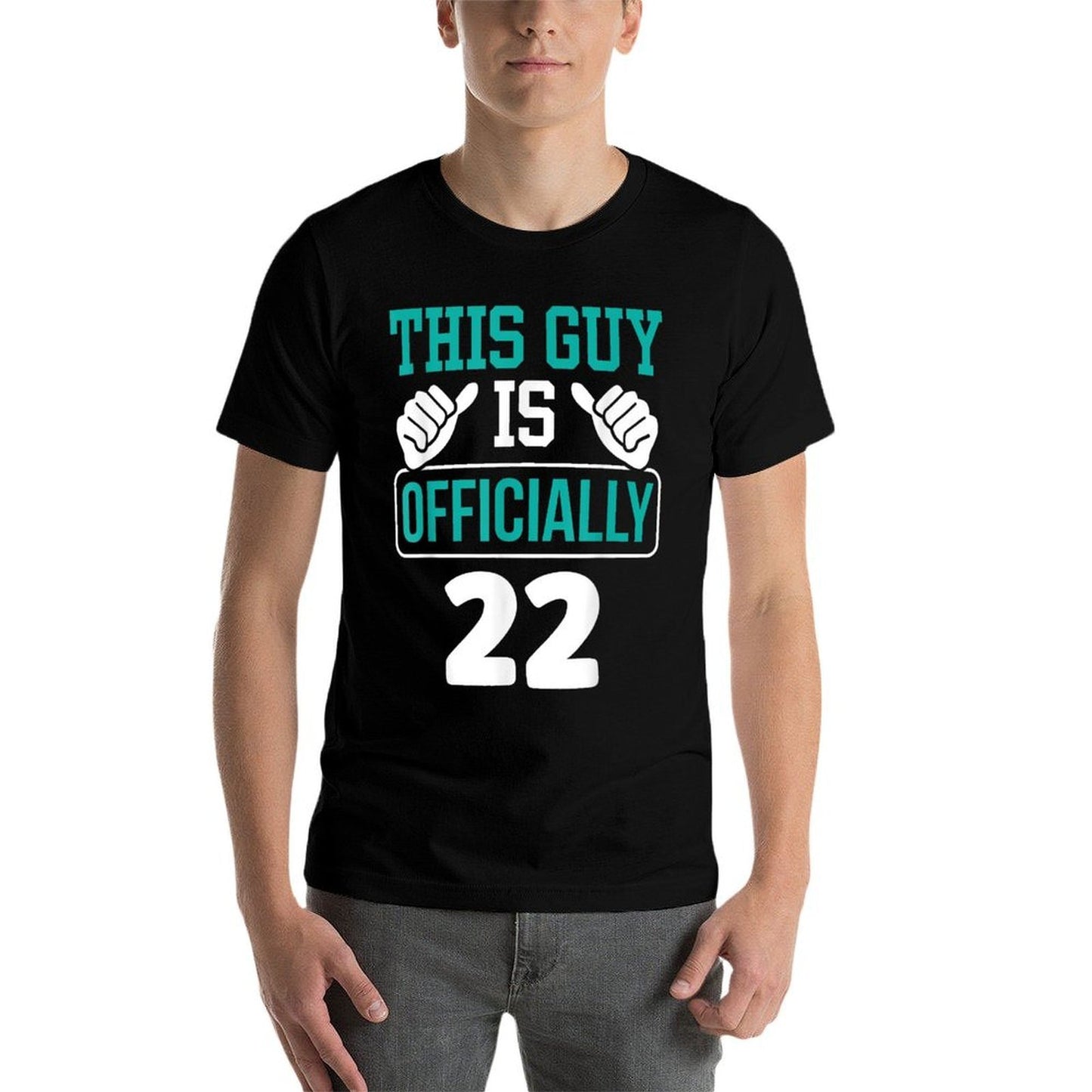This Guy Is Officially 22 Celebration Birthday Party Slim-fit Cut T-Shirt