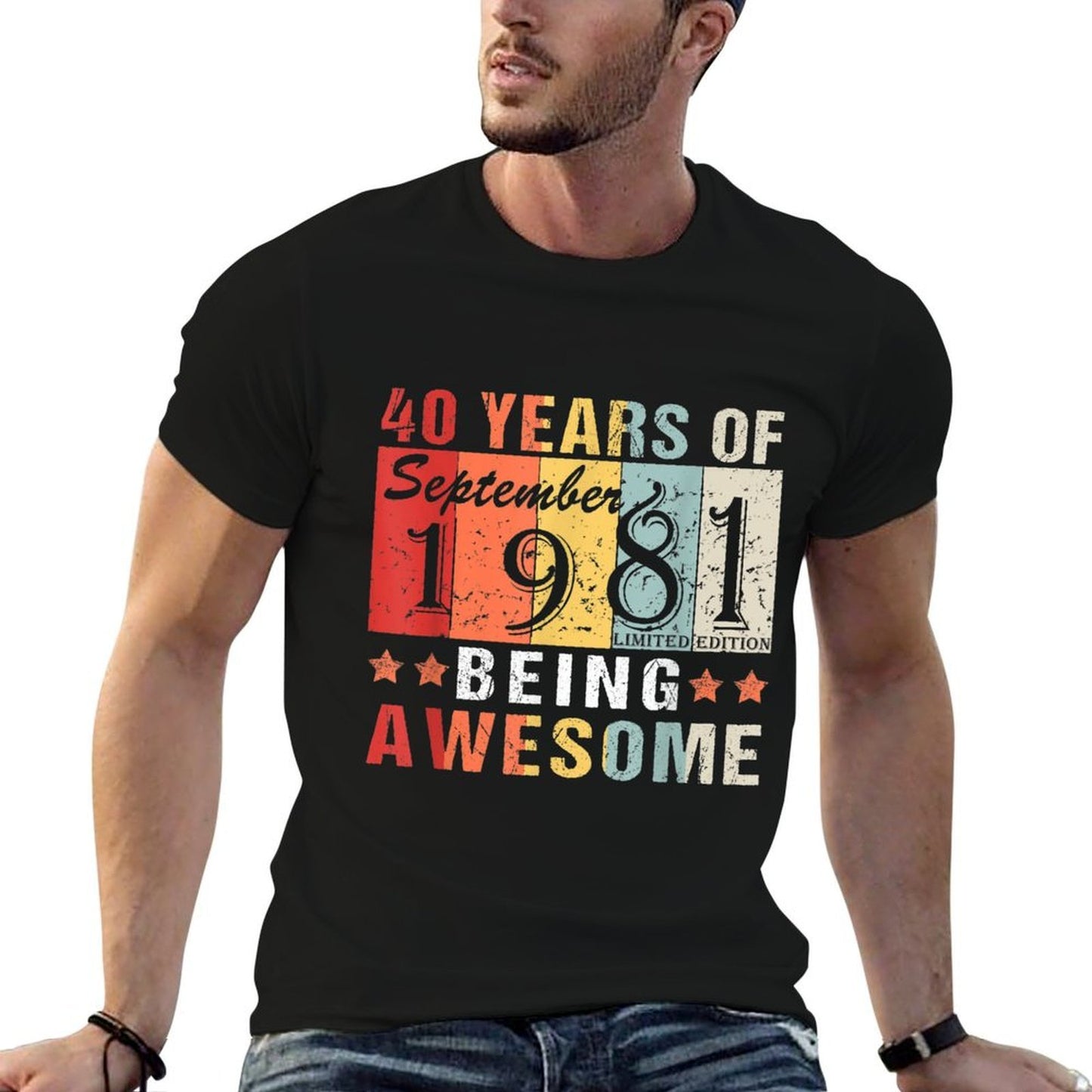 September 1981 40 Years of Being Awesome Cool 40th Birthday Lightweight T-Shirt