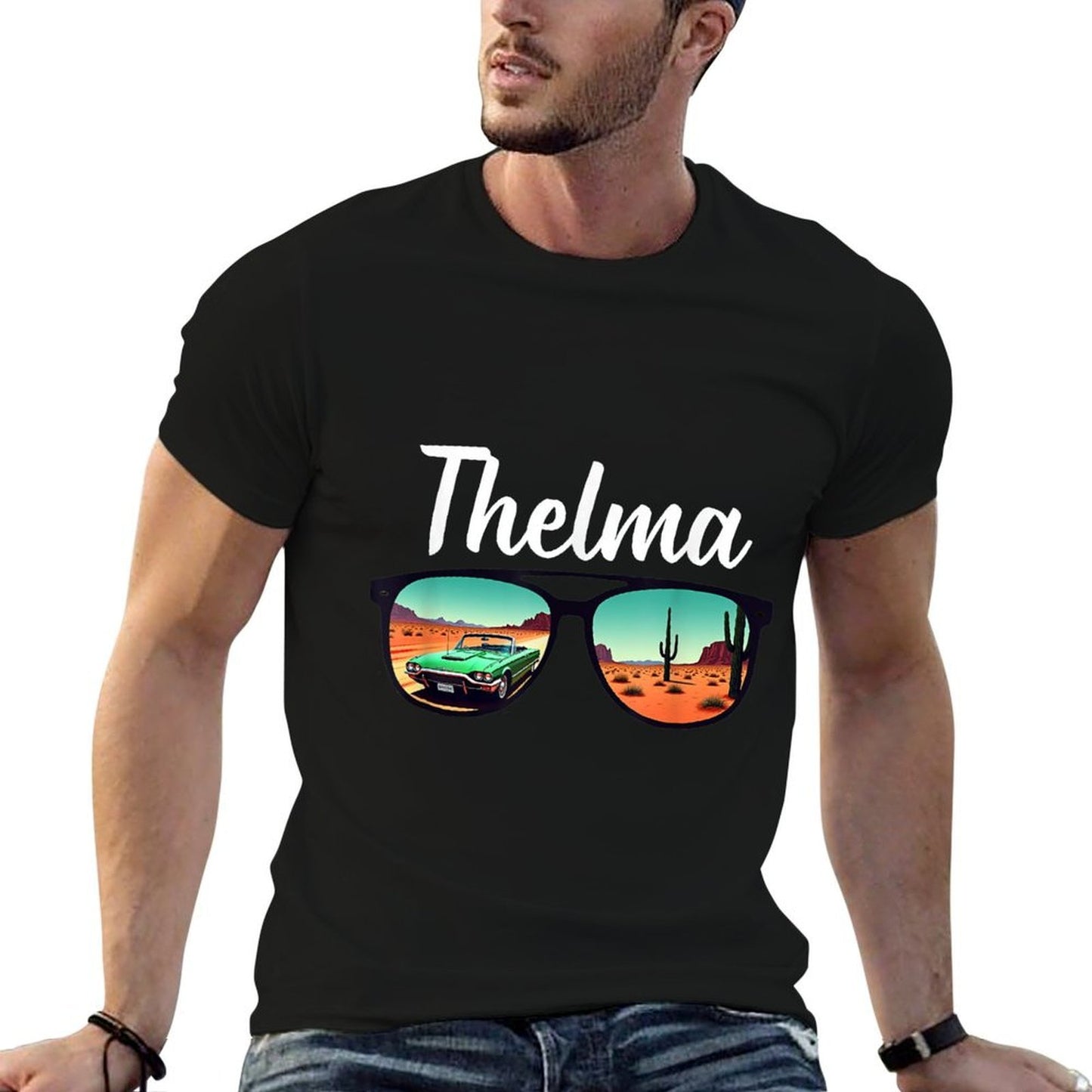 Thelma Desert Sunglasses Cute Matching Best Friends Stretchy T-Shirt