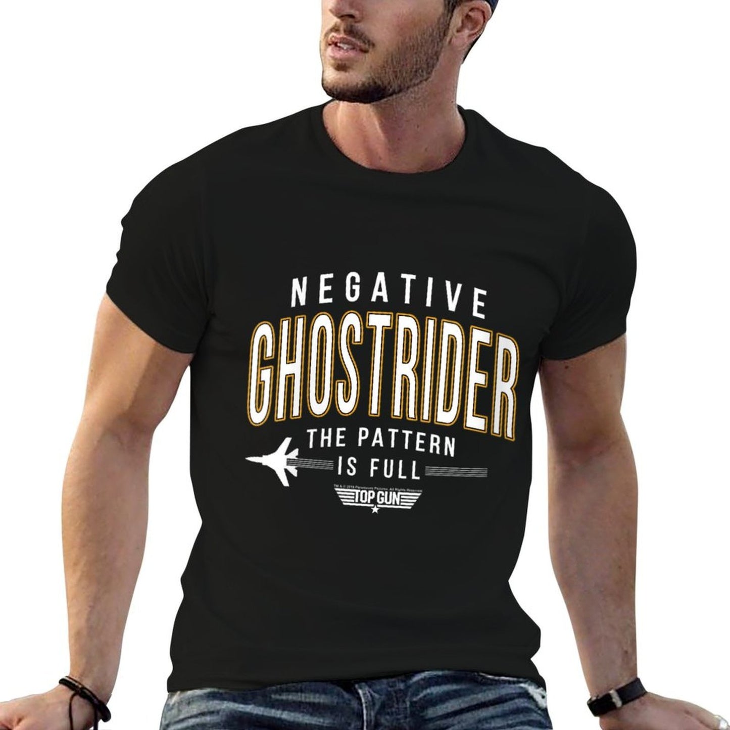 Womens Top Gun Negative Ghostrider Pattern Is Full Text Classic T-Shirt