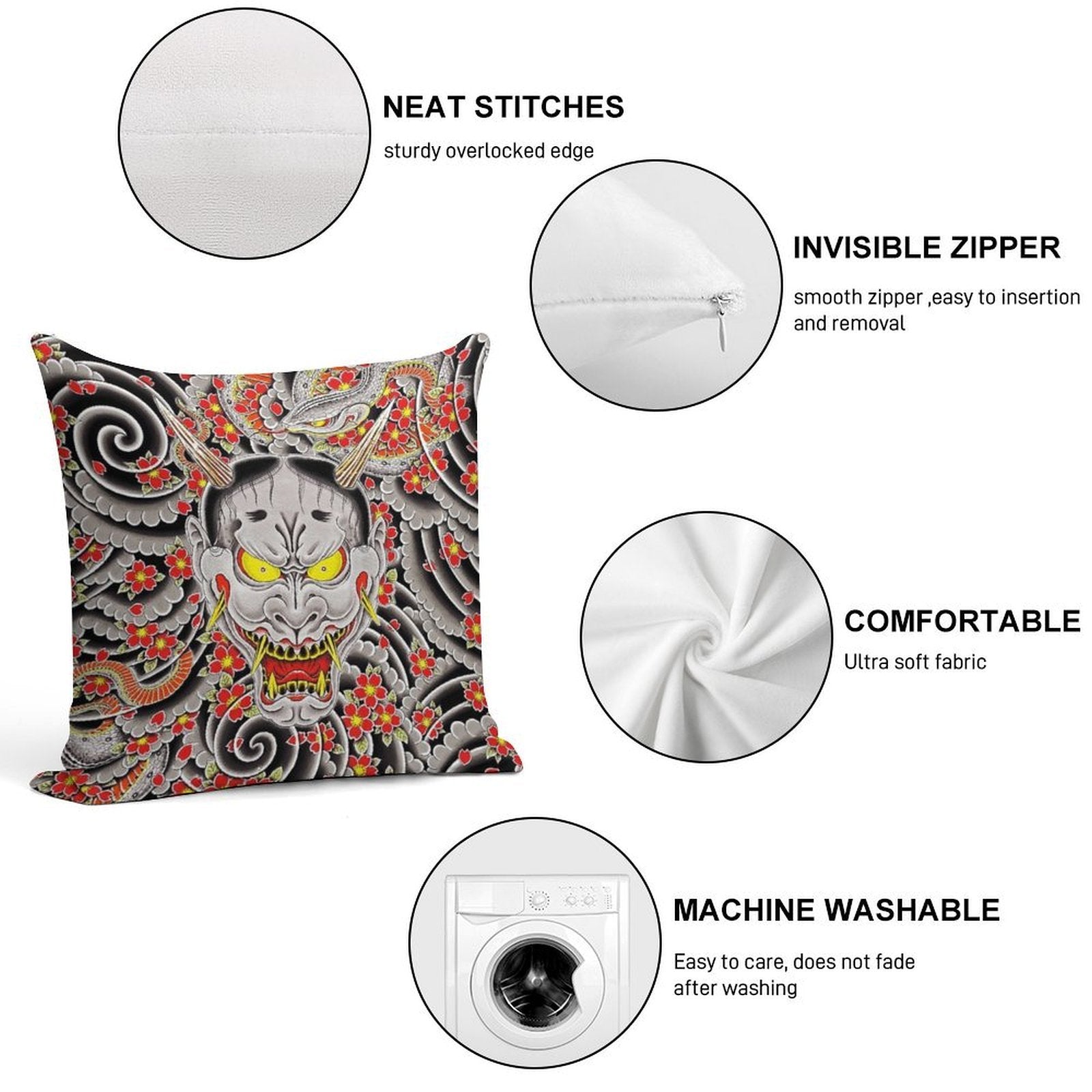 Goro Majima's Hannya  Yakuza 0 Soft Bedroom Essential Throw Pillow