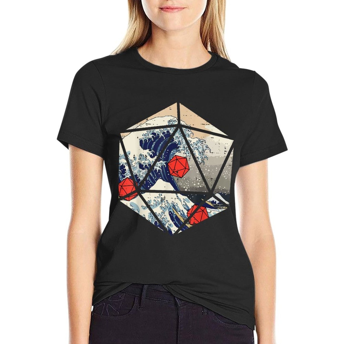 RPG Japanese Great Wave Gamer Men Boys Kids Tagless Design T-Shirt