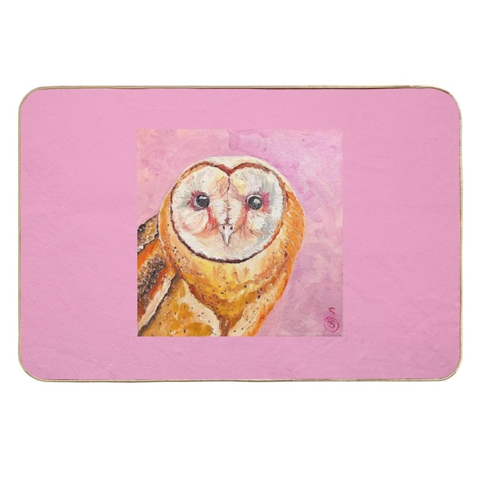 Barn Owl of The Heart  Multi-Purpose Bath Mat