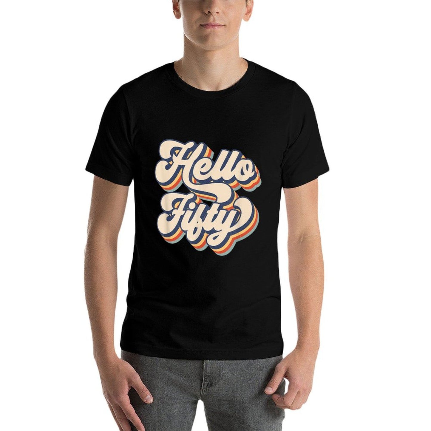 Retro Vintage Hello Fifty Est 1972 50th Birthday  Tagless Design T-Shirt