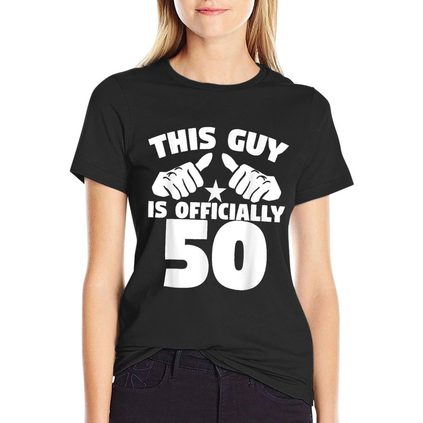 This Guy Is Officially 50 Years Old 50th Birthday Heathered Texture T-Shirt