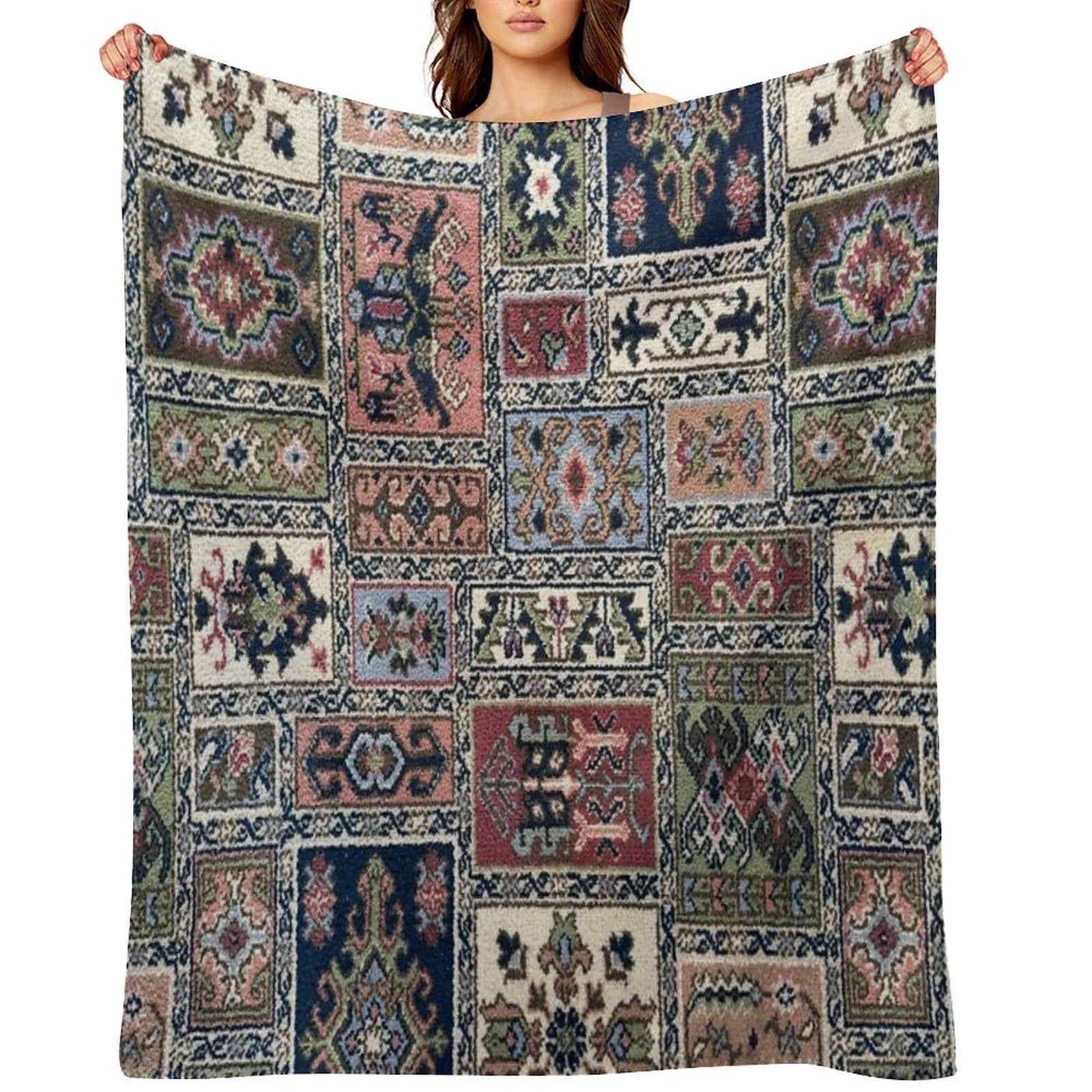 Vintage Capet Style That Massively in Fashion Once Again Easy Care Throw Blanket