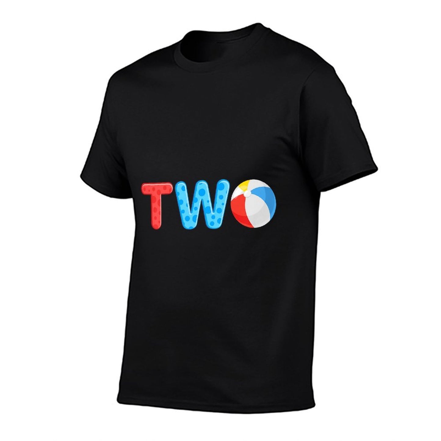 2nd Birthday Two Year Old Beach Ball Theme Summer Pool Party Kids Stretchy T-Shirt