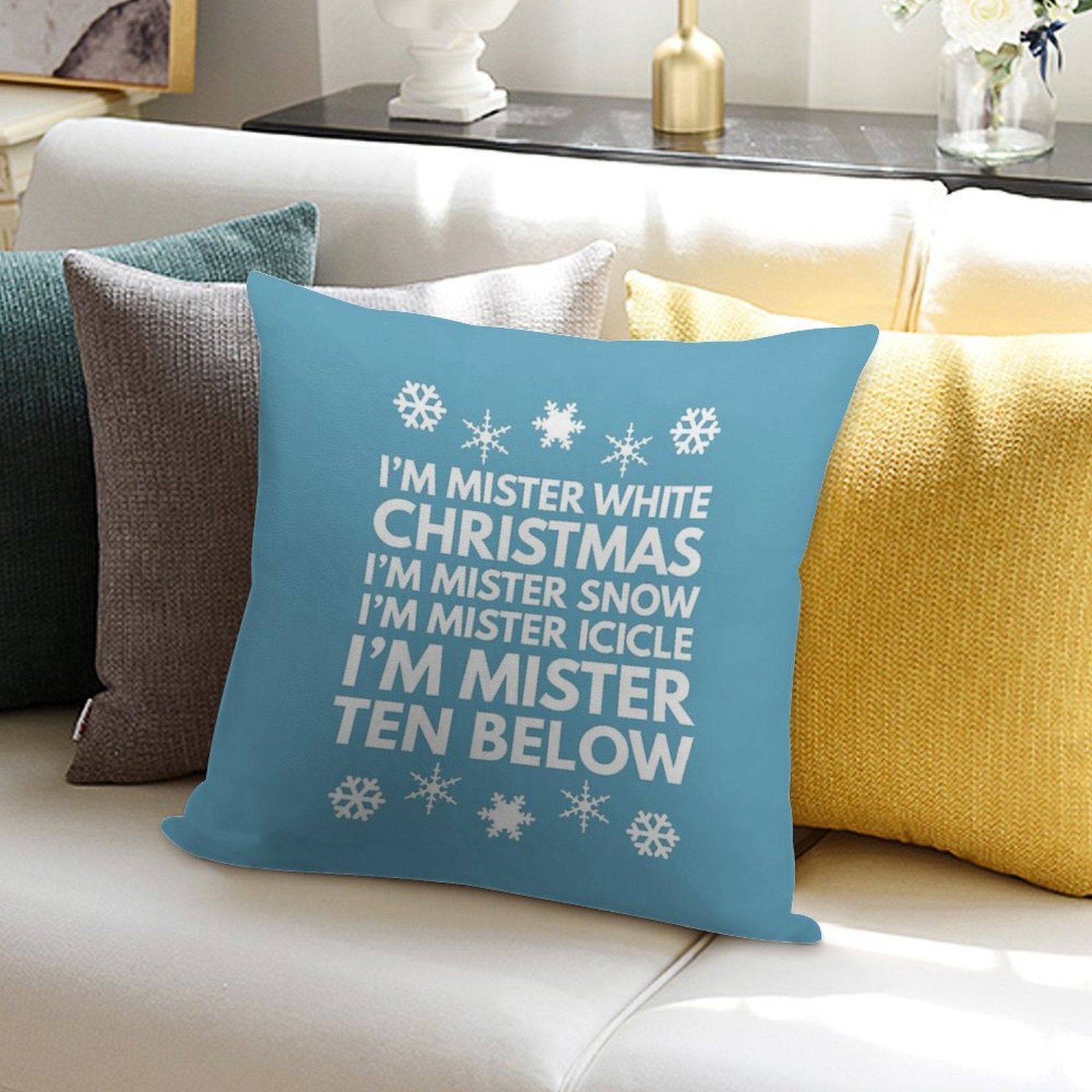 Snow Miser Soft Ultra-Soft Texture Throw Pillow