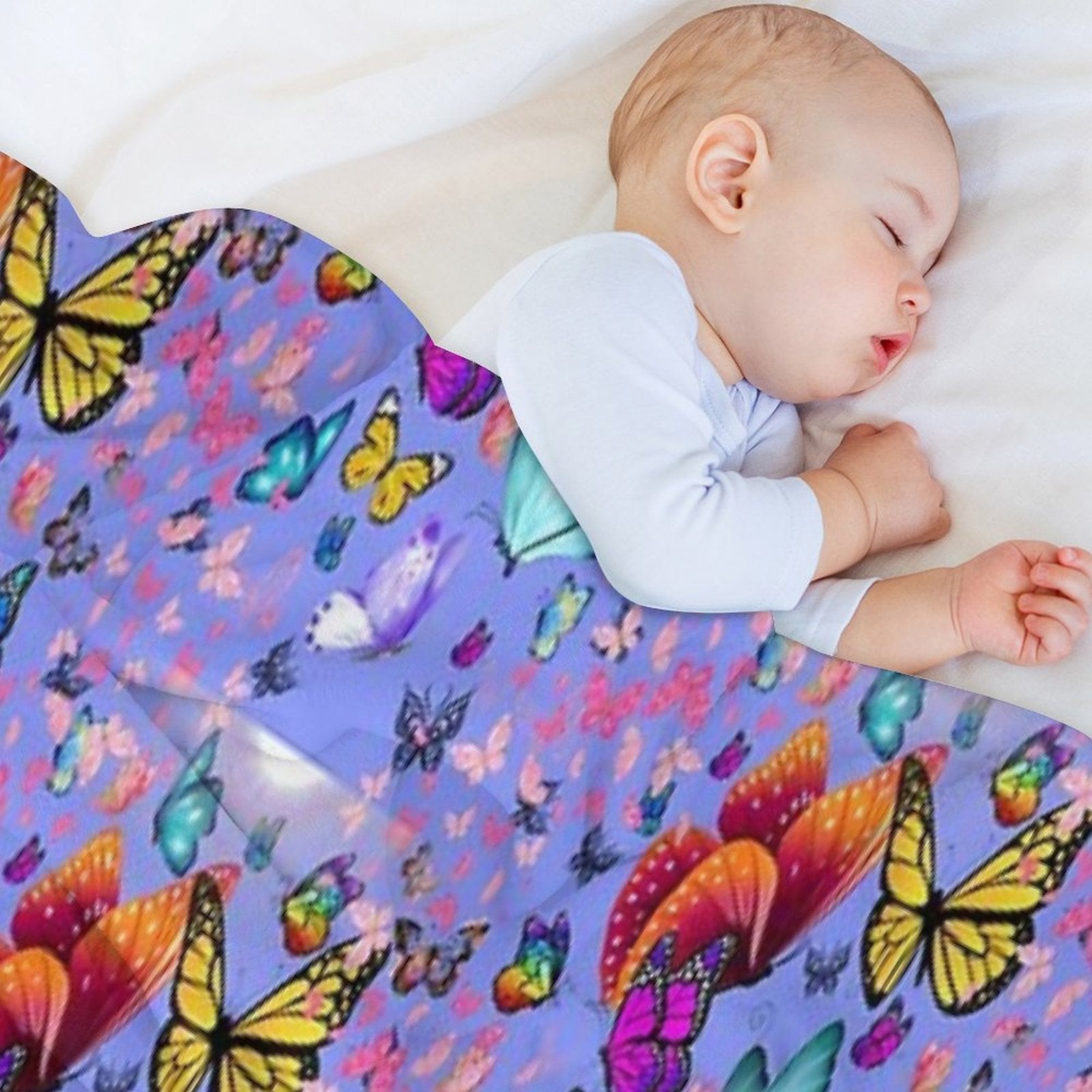A Butterfly Is A Love Word Folded in Half Quick-dry Throw Blanket