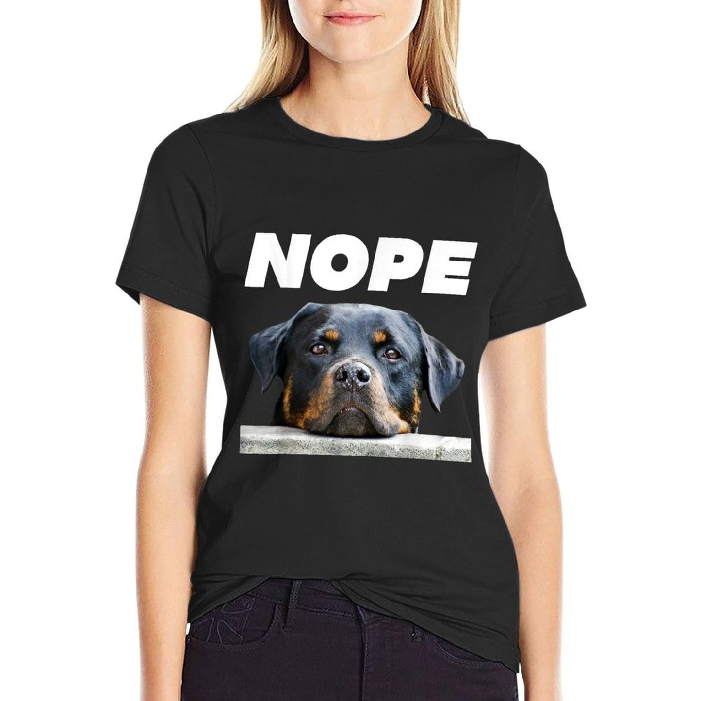 Rotweiller Nope Rottie Face Not Today Love My Rottweiler Dog Easy-care T-Shirt