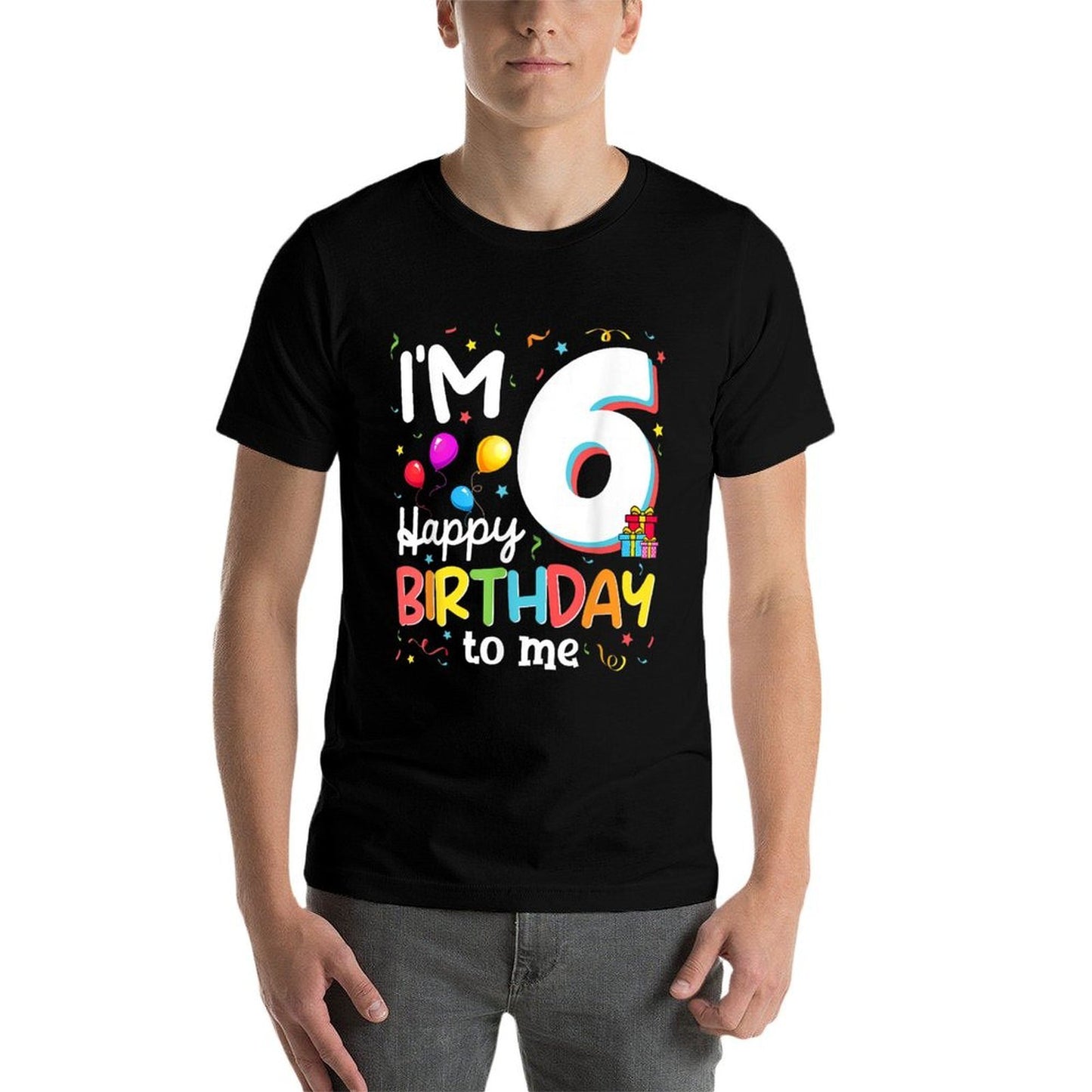 Six 6th Bday Party Happy Birthday Boy 6yr Girl 6 Years Old Soft T-Shirt