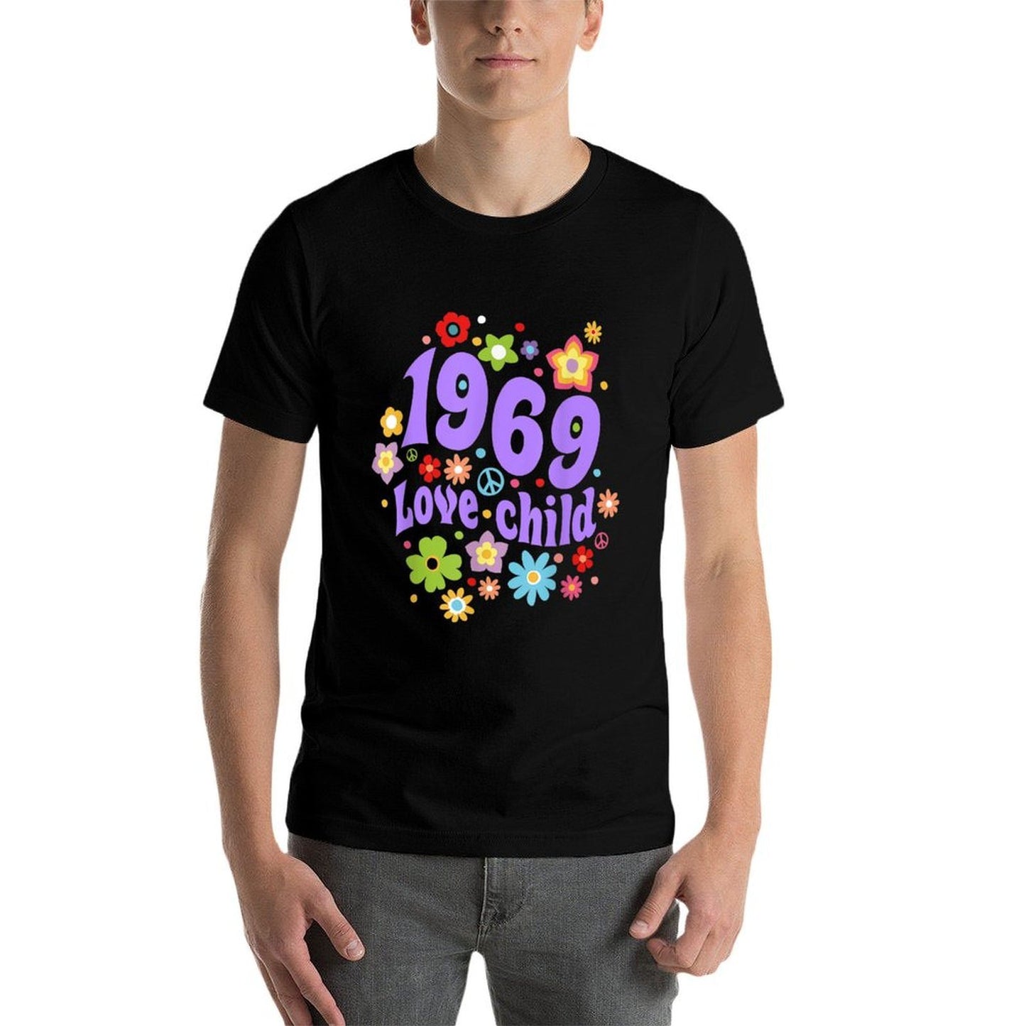 1969 Love Child - Hippie 50th Birthday 1969 Retro T-shirt Relaxed-fit T-Shirt
