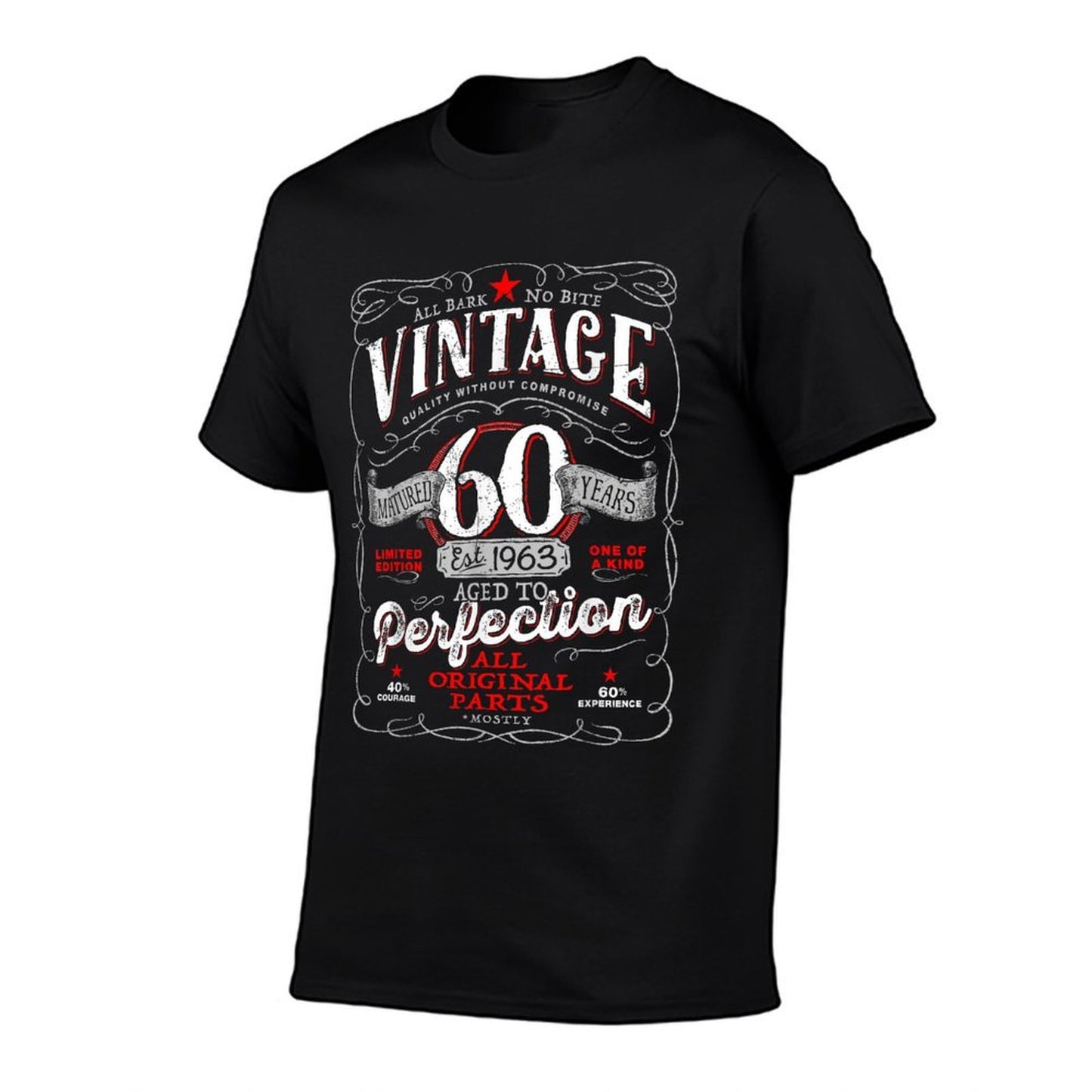 Vintage 60th Birthday 1963 Aged to Perfection Born in 60s Stretchy T-Shirt