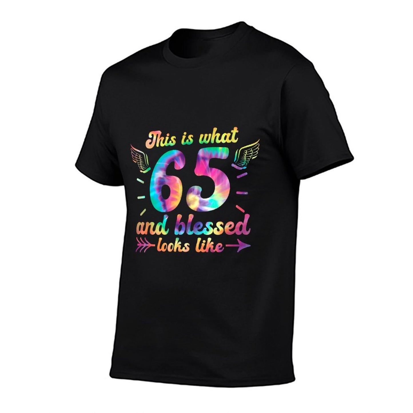 This Is What 65 And Blessed Looks Like 65th Birthday Polyester Blend T-Shirt
