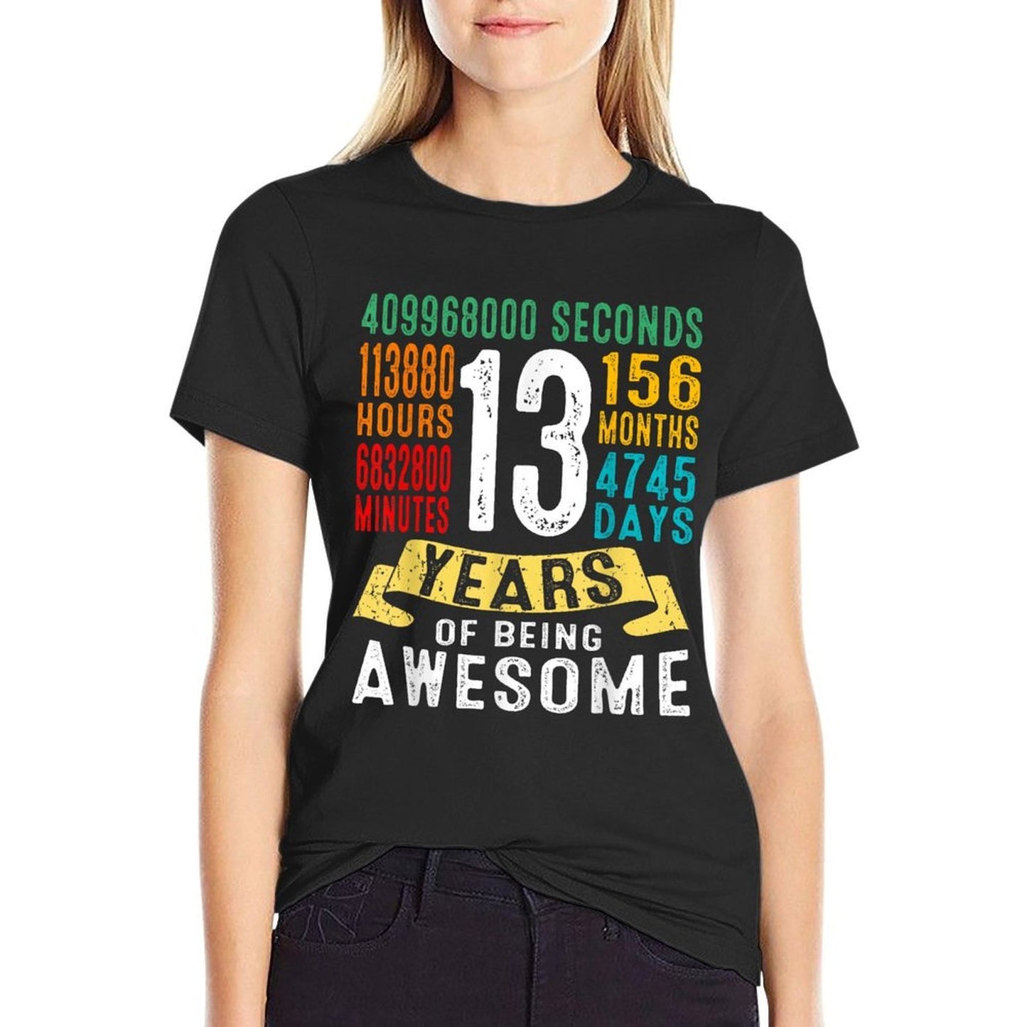 13 Years Old 13th Birthday Gifts Retro Vintage 156 Months Quick-drying T-Shirt