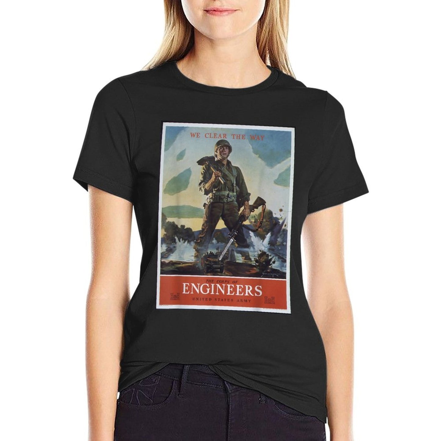 US Army Corps of Engineers  Rolled Sleeves T-Shirt