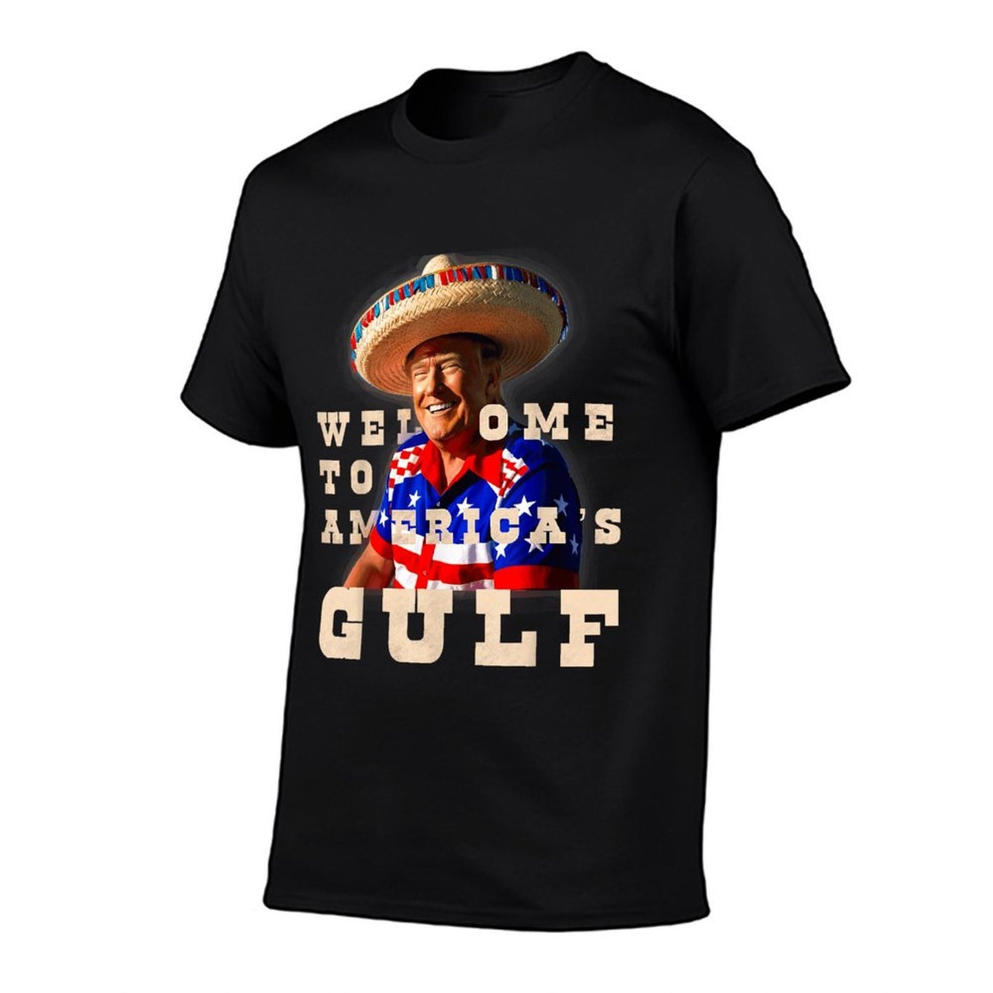 Welcome To America's Gulf Trump Mexico Parody Funny Eco-friendly Material T-Shirt