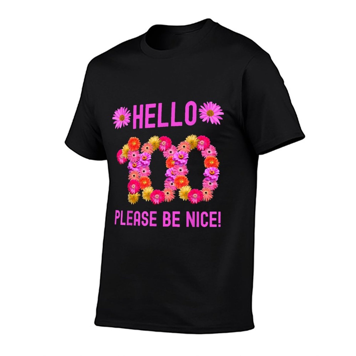 100 Year Old Birthday Flower Birthday Its My 100th Birthday Wrinkle-resistant T-Shirt