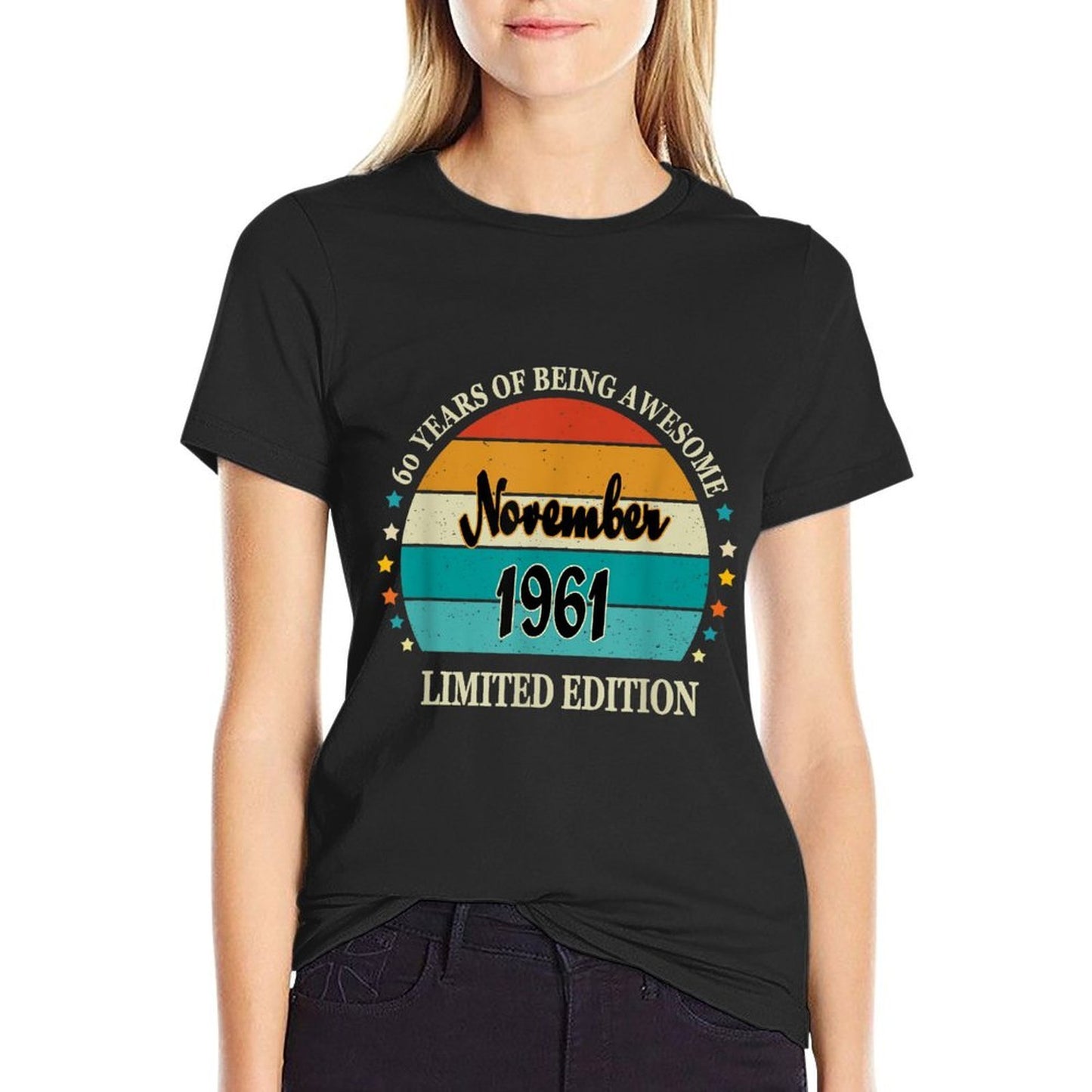 Retro November 1961 60 Years of Being Awesome 60th Birthday  Affordable Price T-Shirt