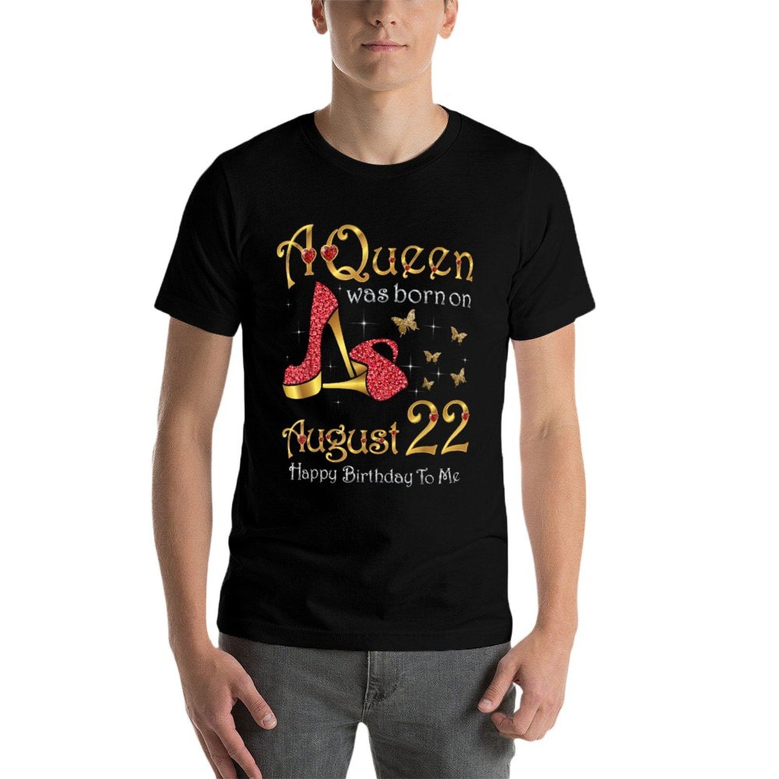 A Queen Was Born on August 22, 22nd August Birthday  Polyester Blend T-Shirt