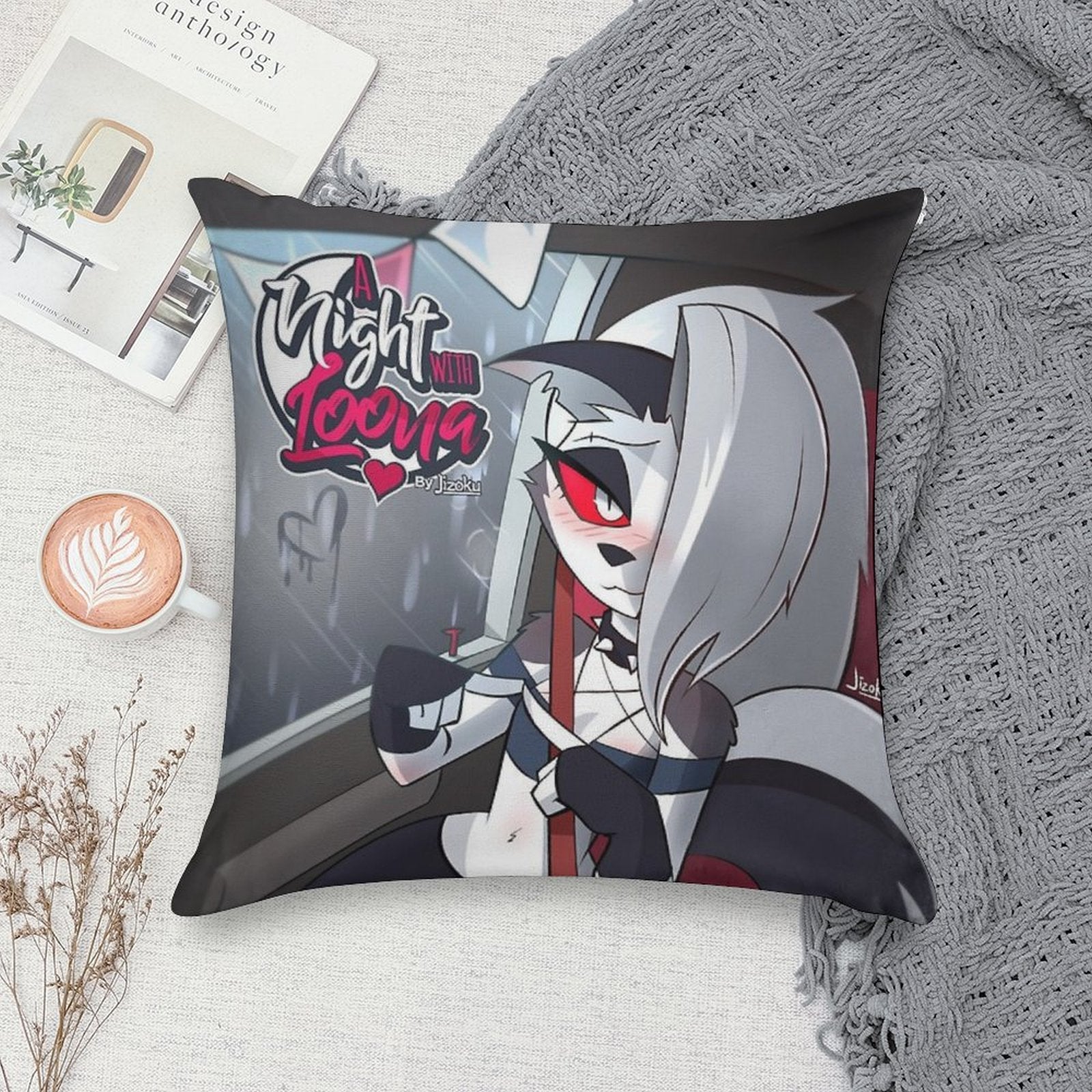 A Night with Loona Cover Soft Anti-Pilling Throw Pillow