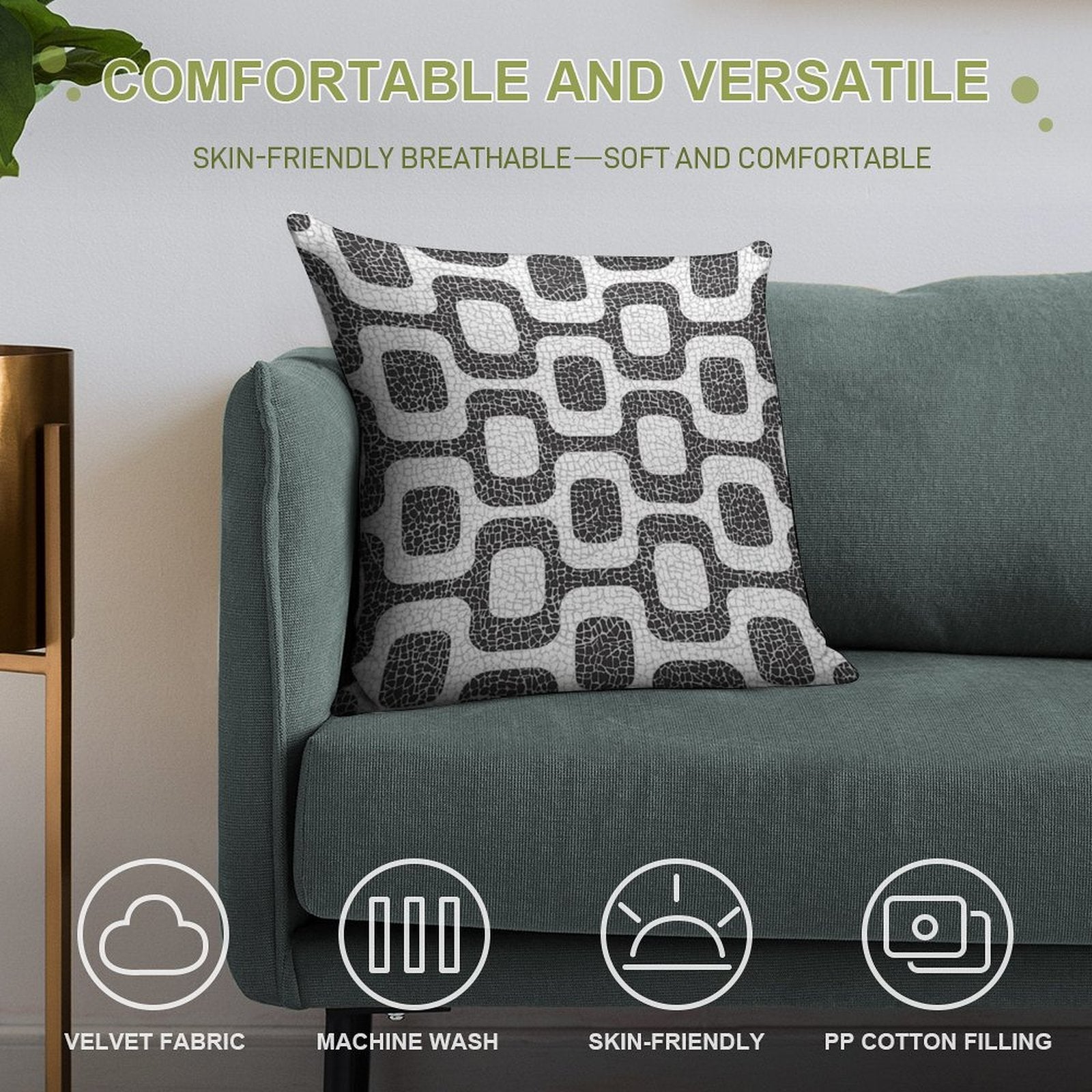 Ipanema Boardwalk Embrace Rio's Coastal Vibes Soft Durable Construction Throw Pillow