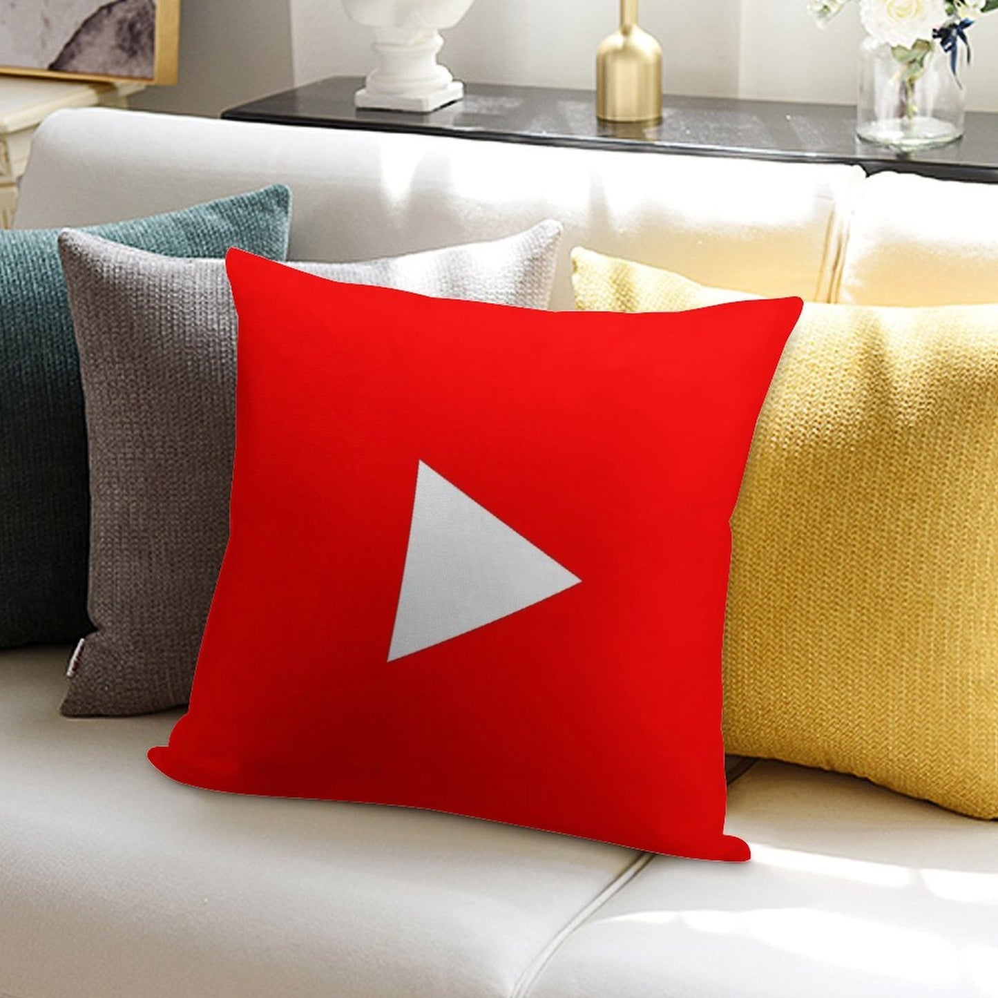 YouTube Pillow Soft Anti-Pilling Throw Pillow