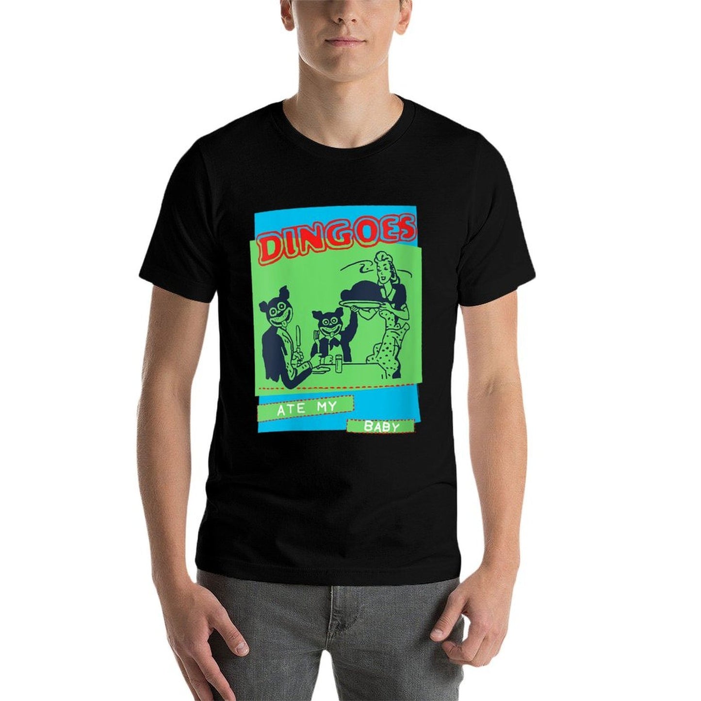 Womens Buffy The Vampire Slayer Dingoes Ate My Baby Band TV Show Fade-proof Color T-Shirt