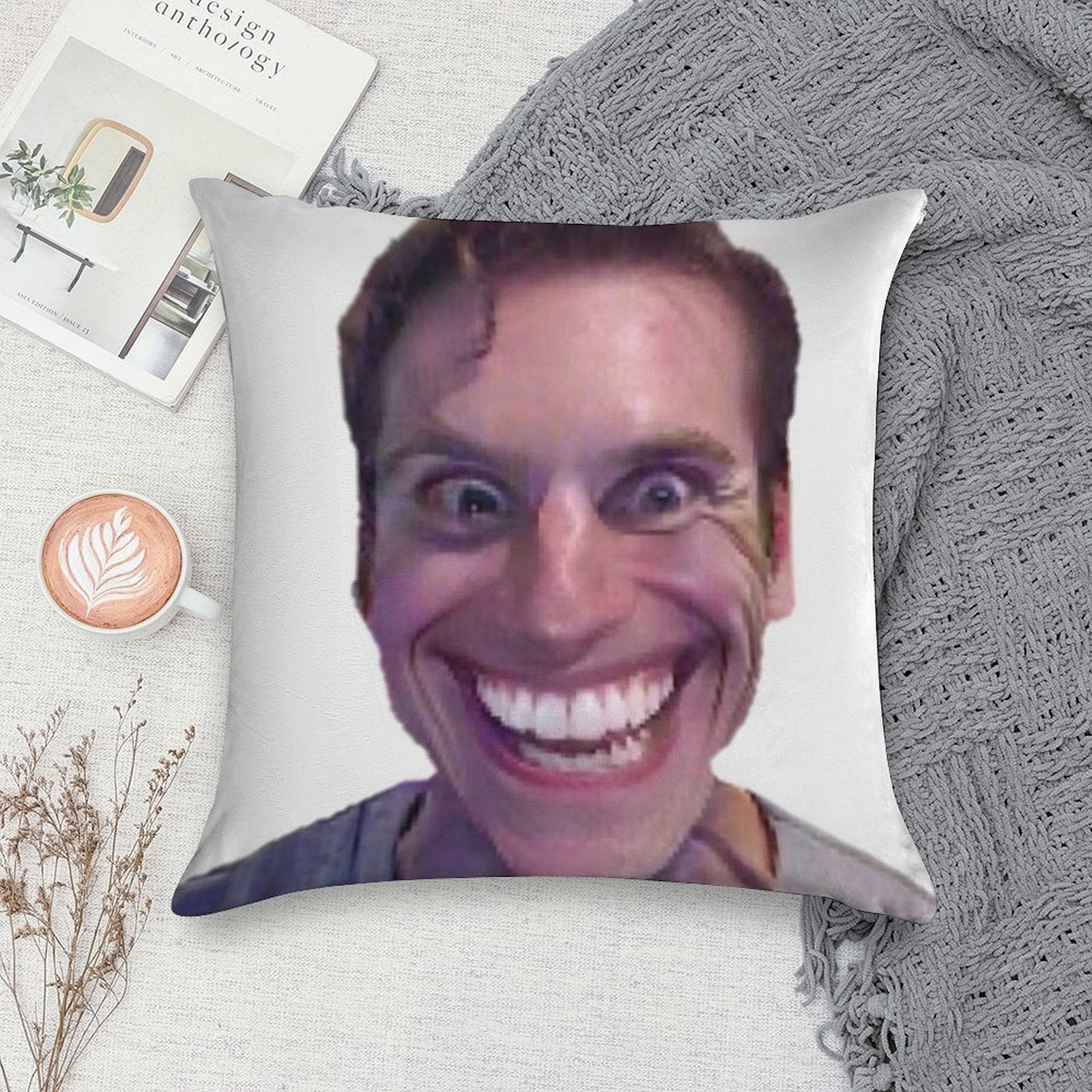 WHEN THE IMPOSTER IS SUS Soft Bedroom Essential Throw Pillow