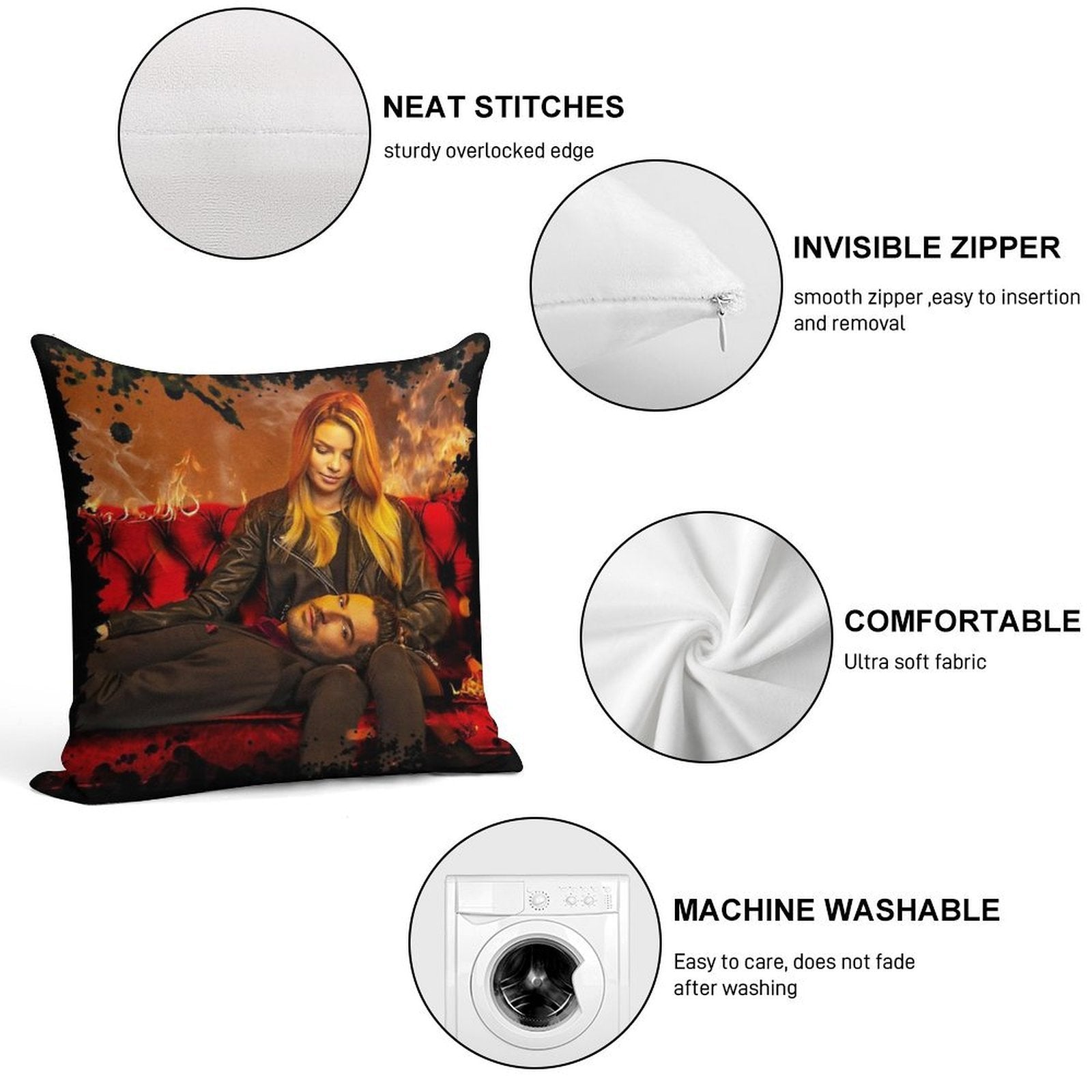 LUCIFER Soft Luxury Feel Throw Pillow