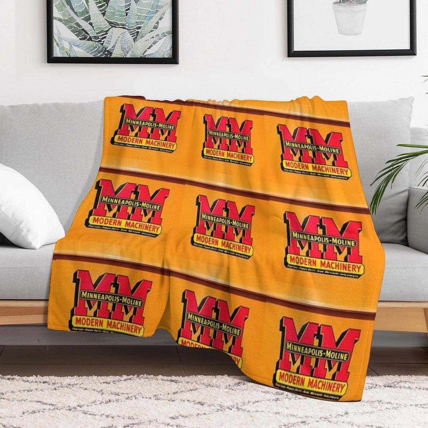 Vintage Modern Machinery Comfort Throw Blanket
