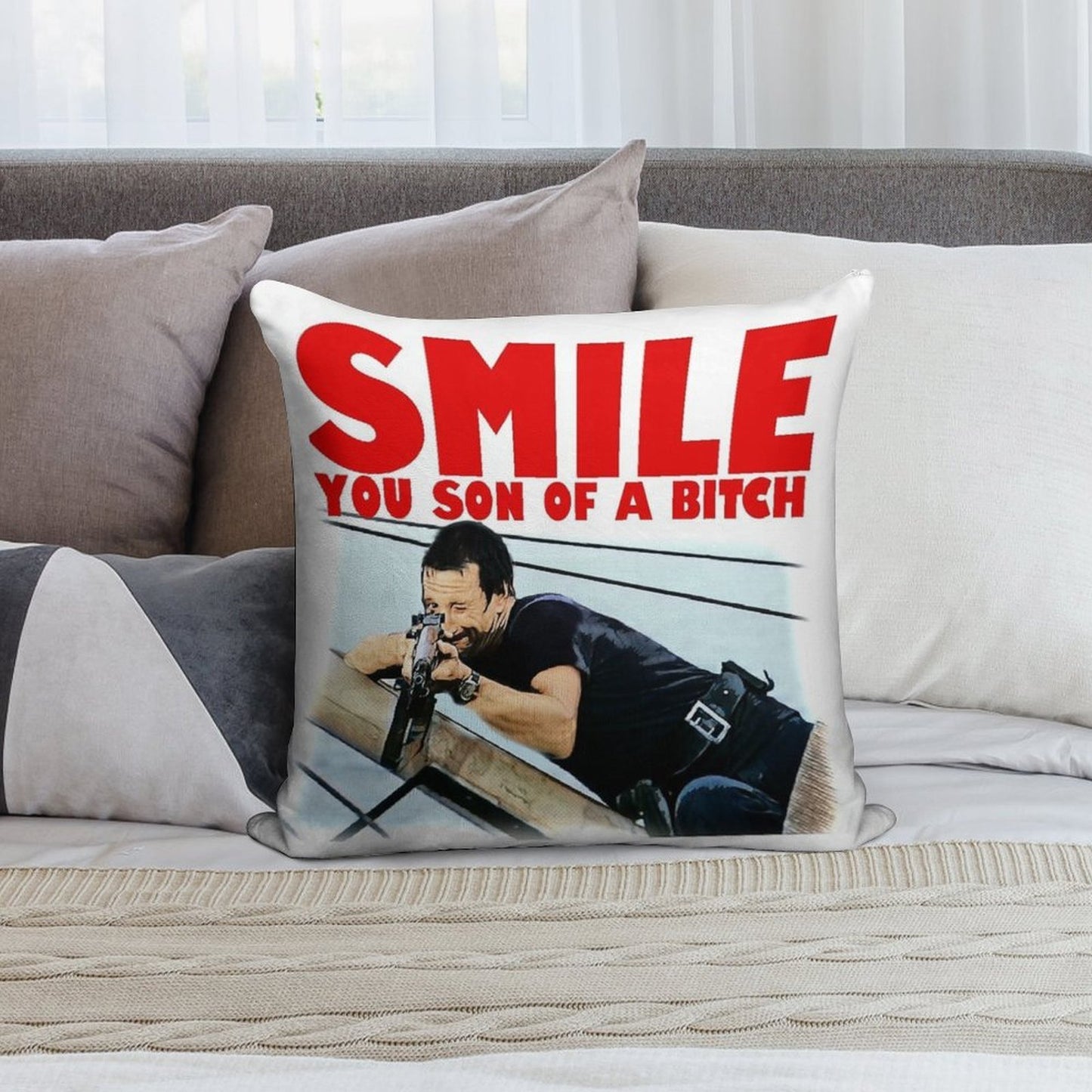 Smile Soft Warmth Comfort Throw Pillow