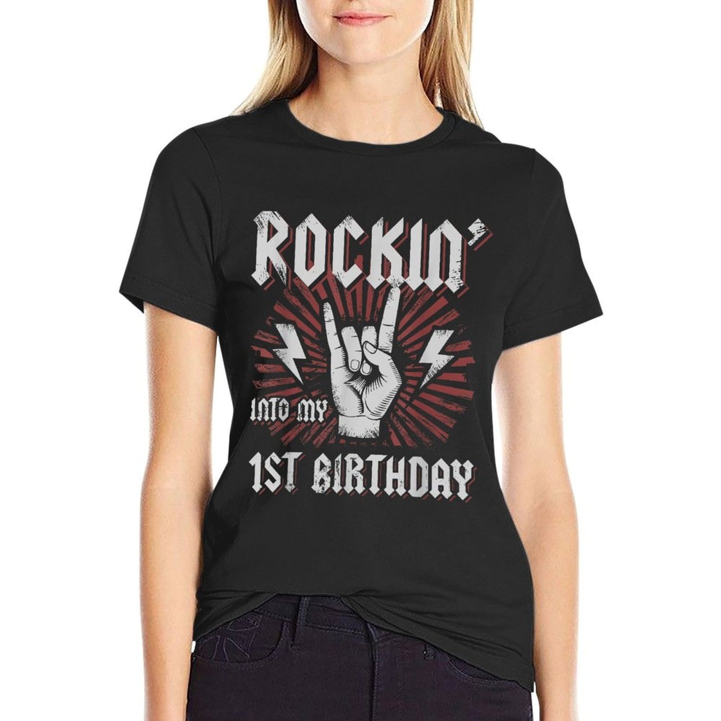 Rockstar Birthday Rock Star Themed Rocker 1st Birthday Relaxed-fit T-Shirt
