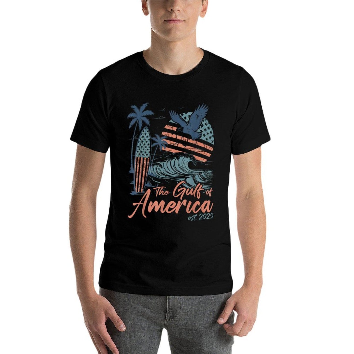 Retro Gulf Of USA America Est 2025  Soft T-Shirt