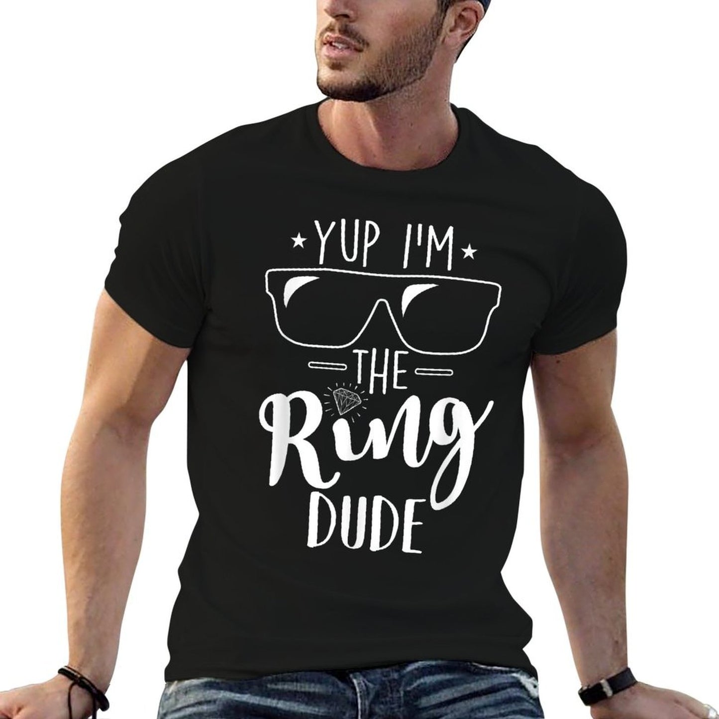 Yup Im The Ring Dude Funny Ring Bearer Wedding Gift Eco-friendly Material T-Shirt